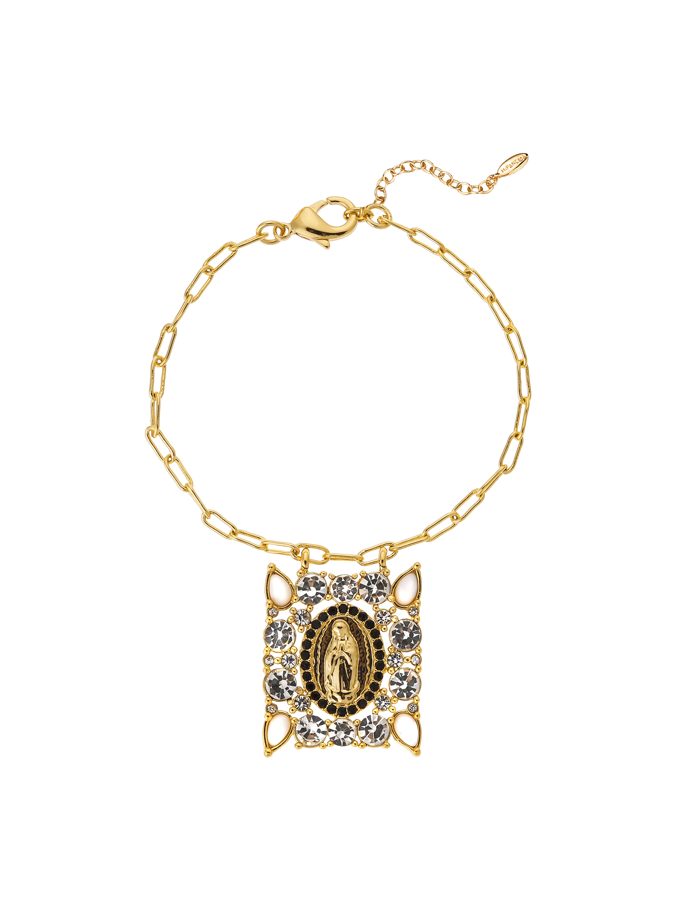 Bracelet chaîne avec cabochon central magdalena HIPANEMA Doré