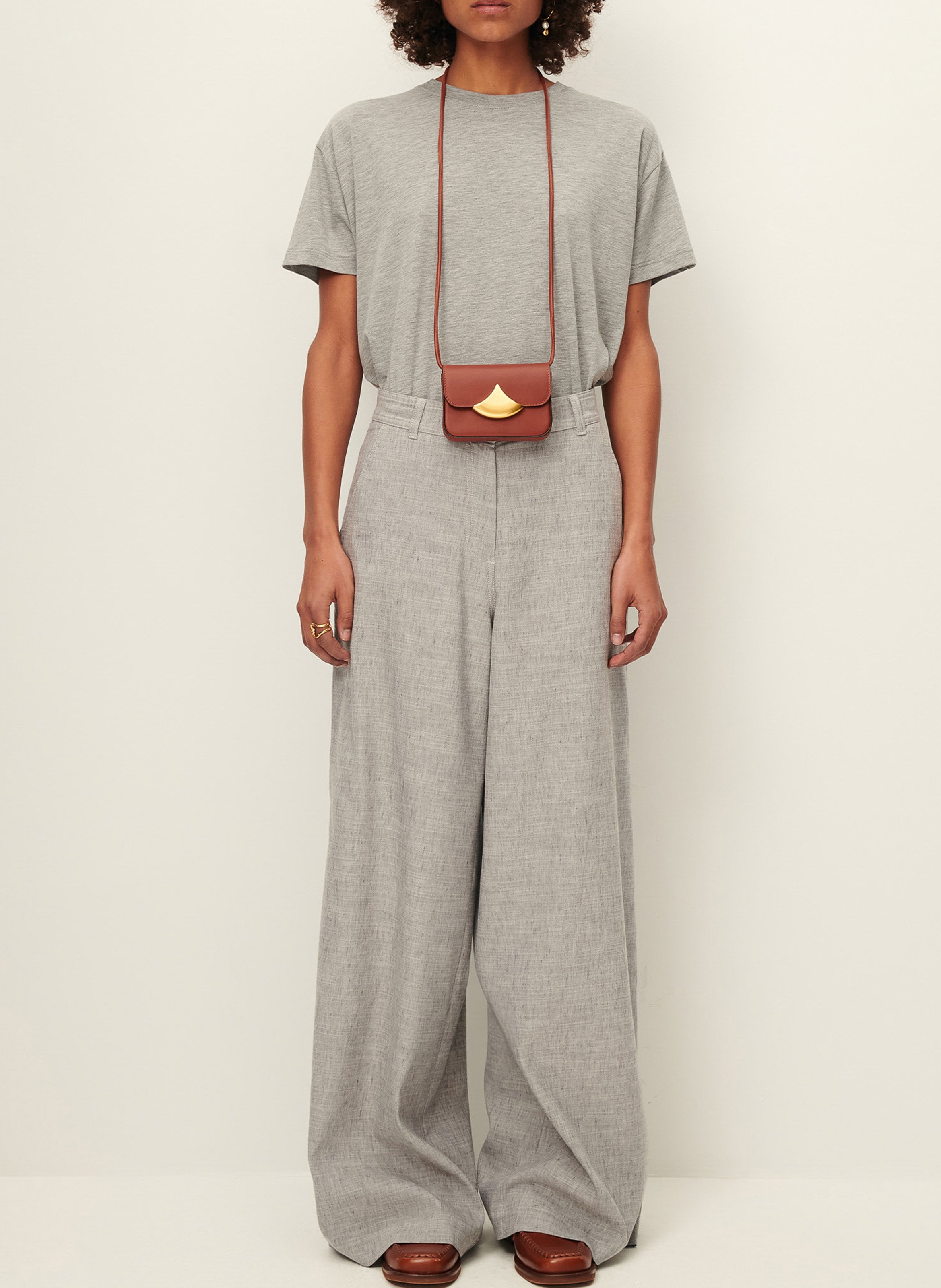 Tee-shirt oversize col rond too SESSUN Gris