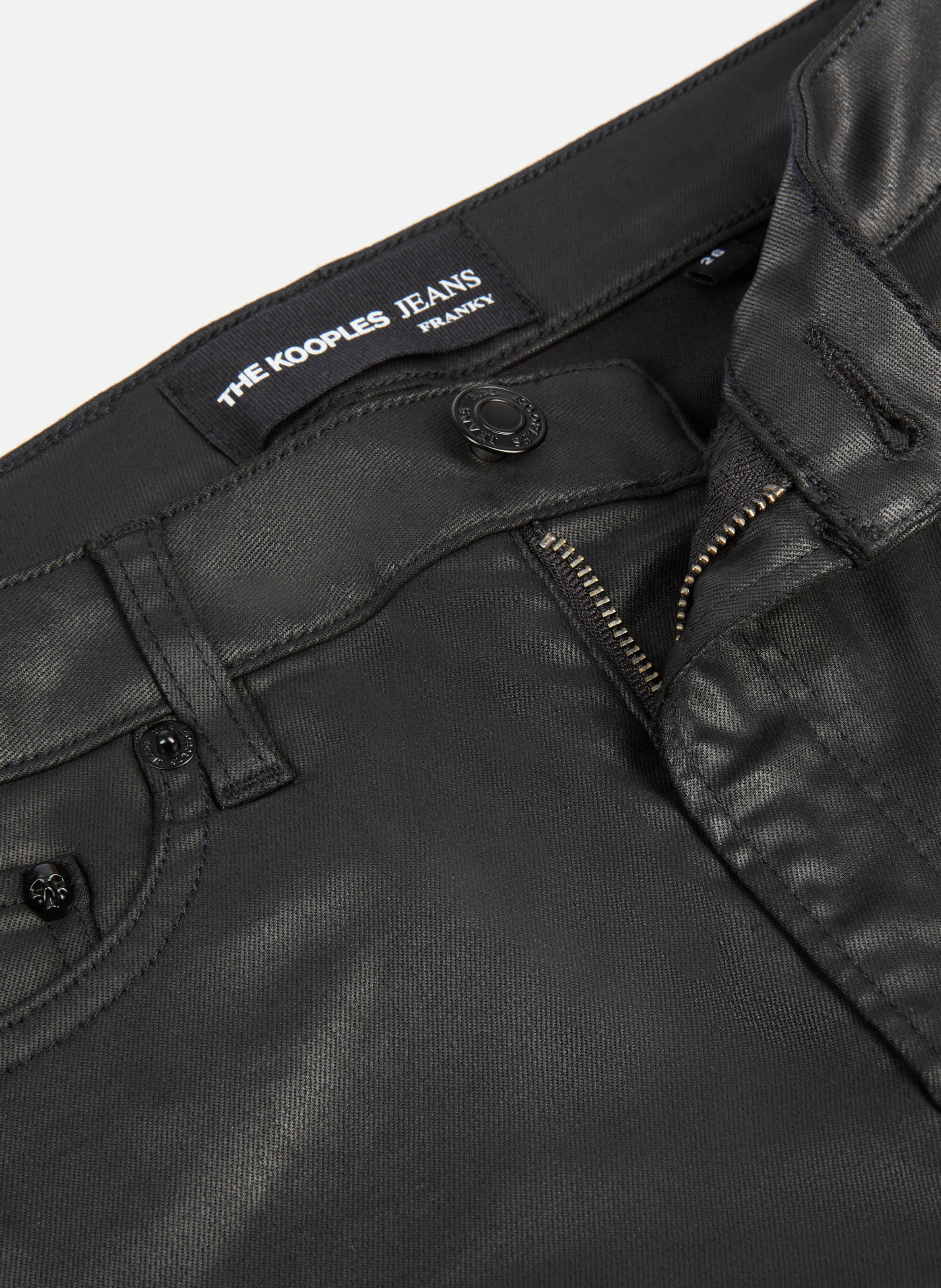 Jean stretch slim effet cuir THE KOOPLES Noir