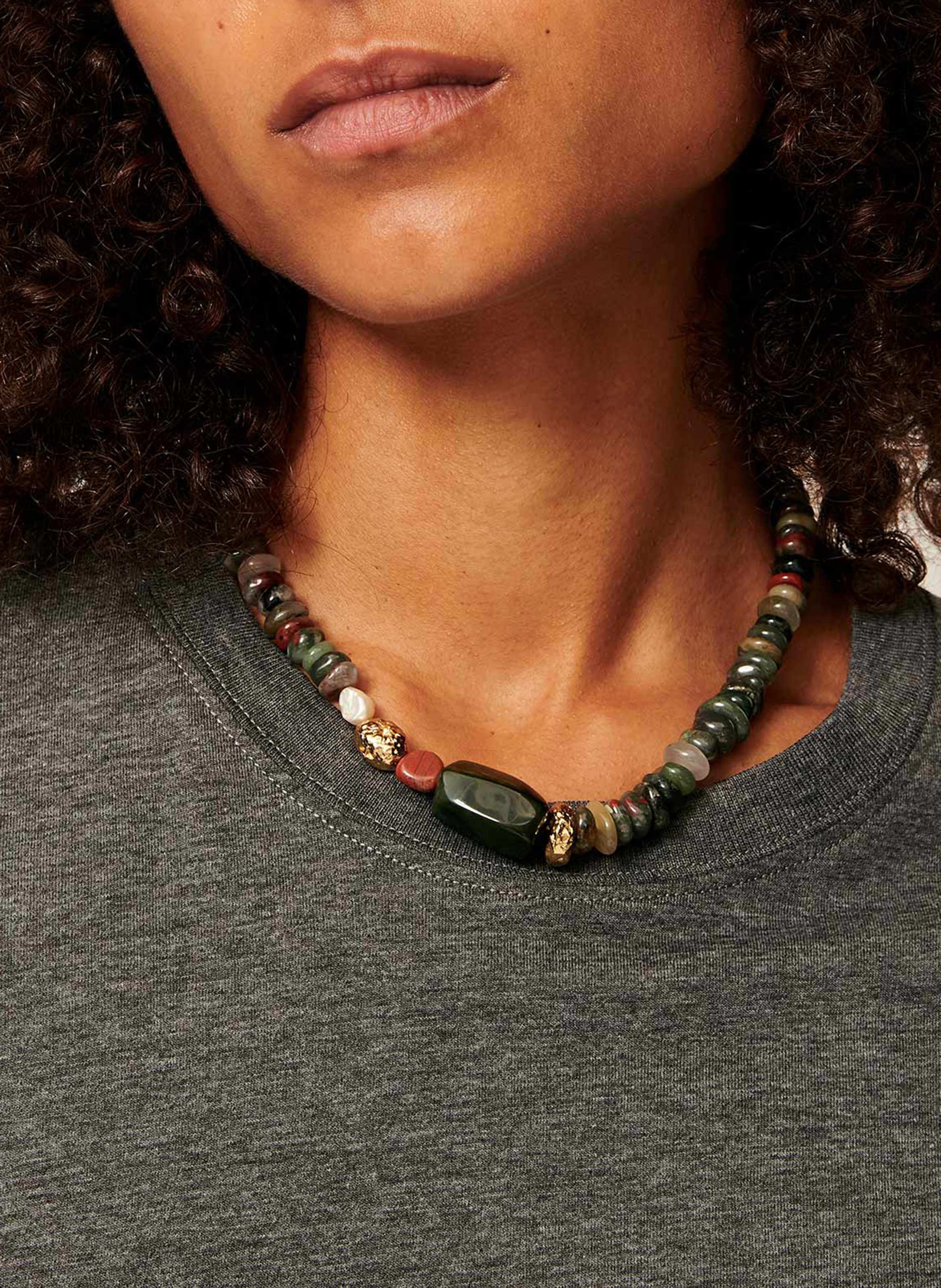 Tee-shirt ample col rond fluide too SESSUN Gris