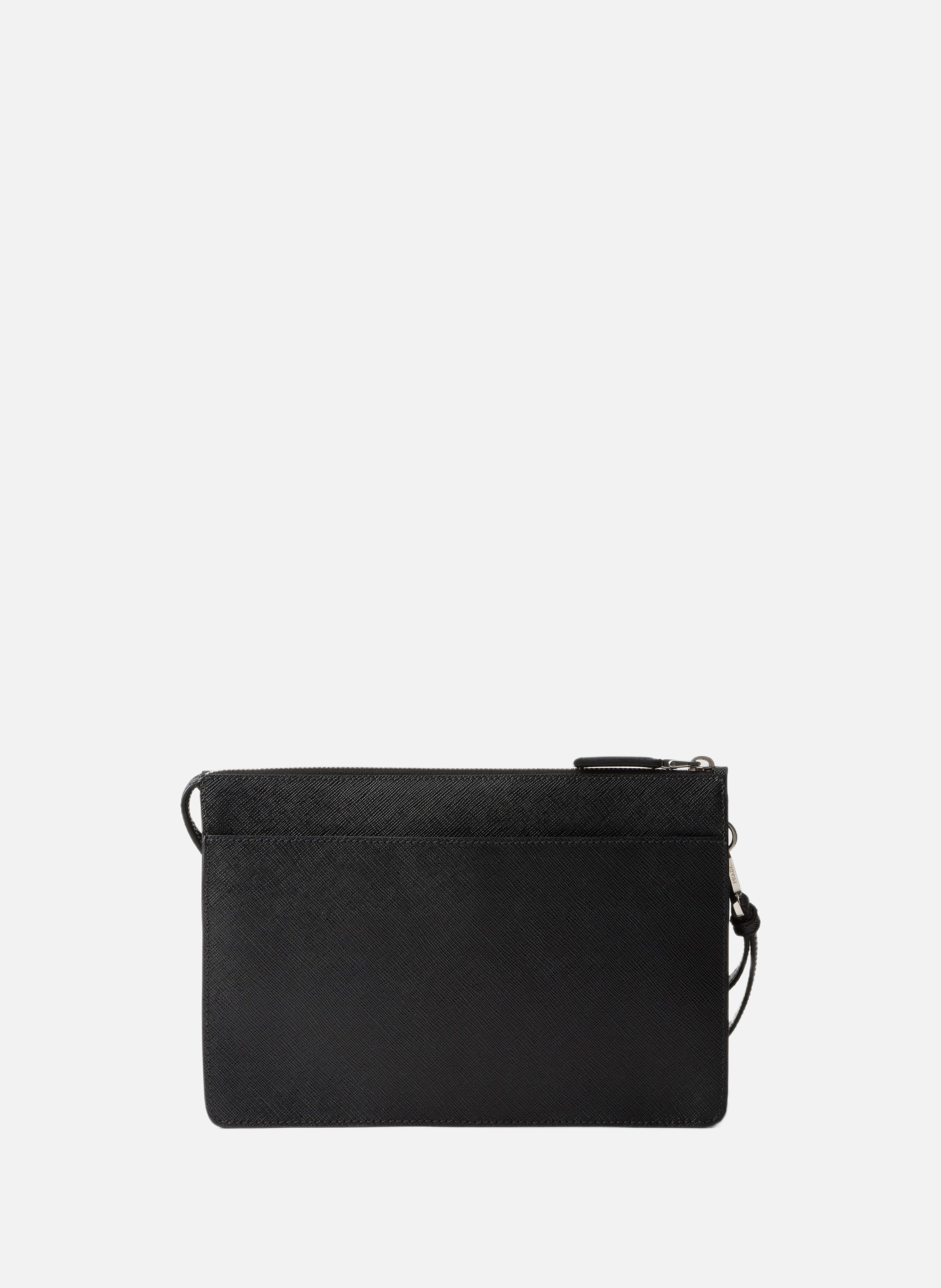 Sac en cuir saffiano pour homme PRADA Noir