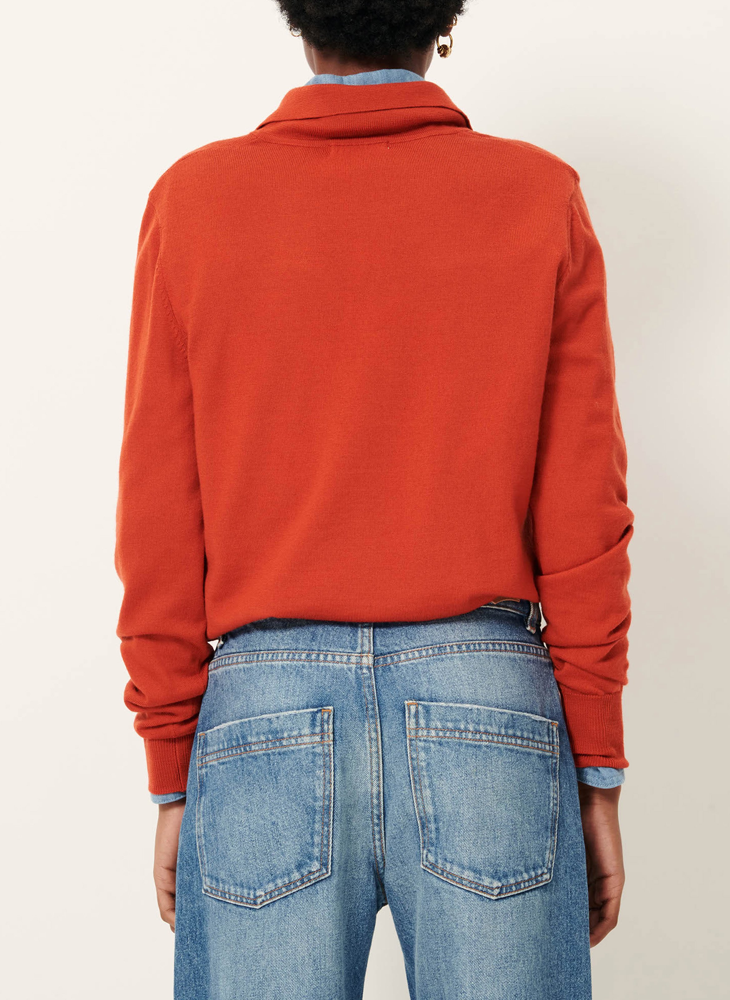 Polo en laine yanaka SESSUN Rouge