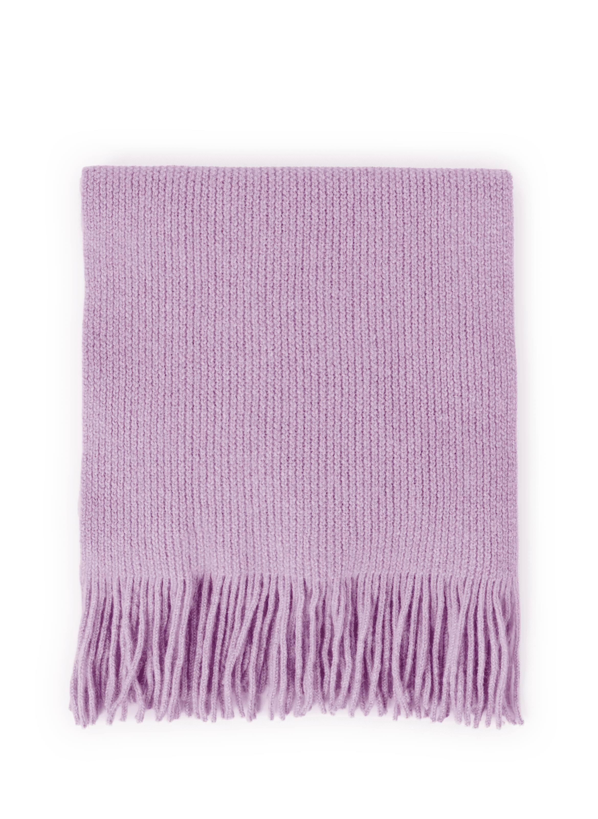 MACKIE Fringed wool and angora scarf Purple