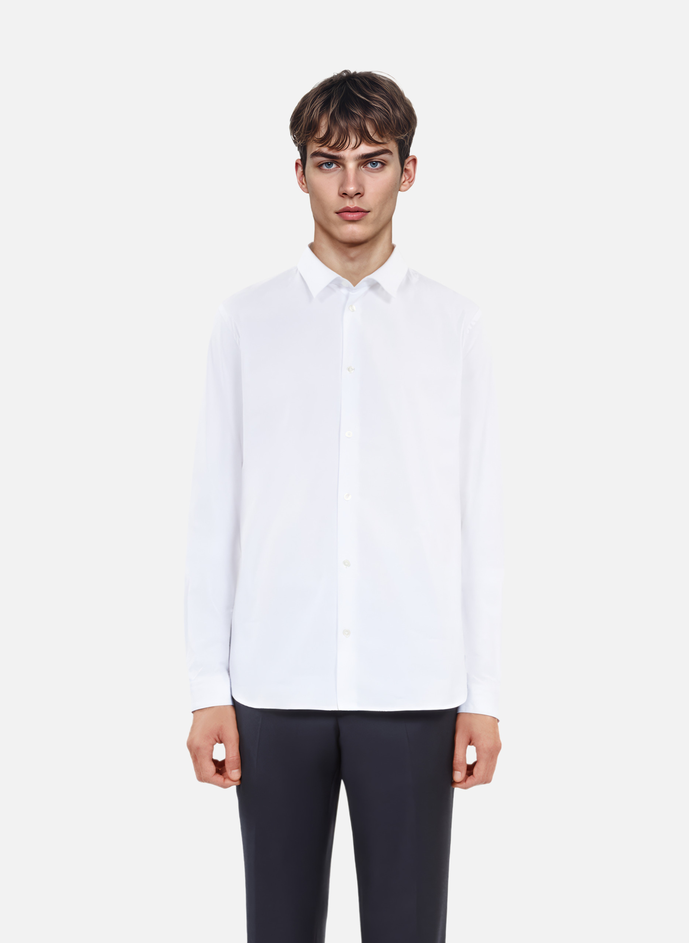 Chemise formelle slim en popeline THE KOOPLES Blanc