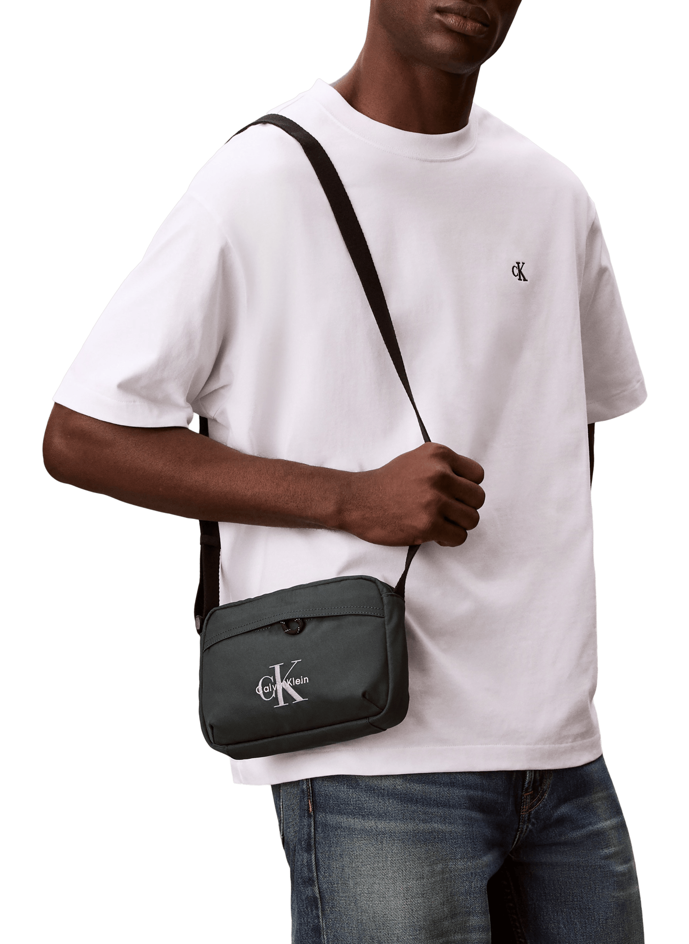 Sacoche bandoulière avec logo CALVIN KLEIN Vert