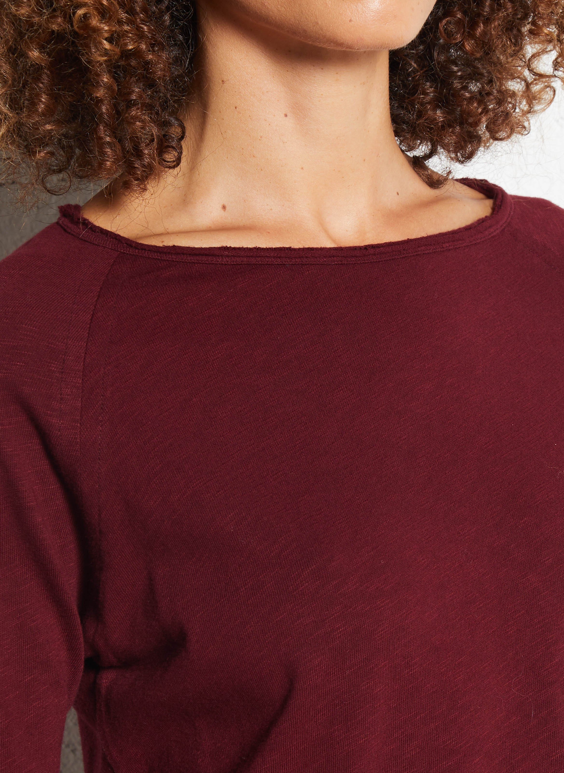 Tee-shirt droit col rond en coton sonoma AMERICAN VINTAGE Rouge