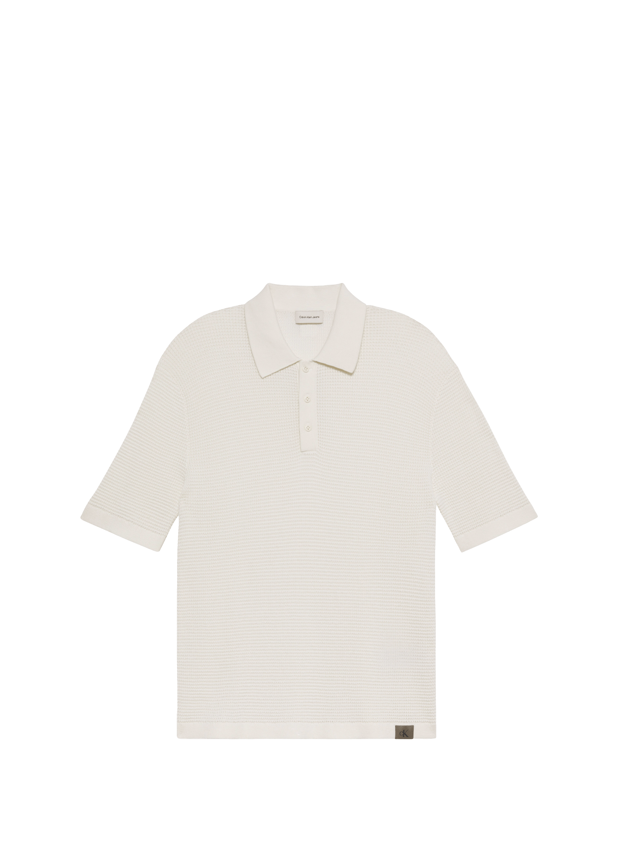 Polo texturé CALVIN KLEIN Blanc