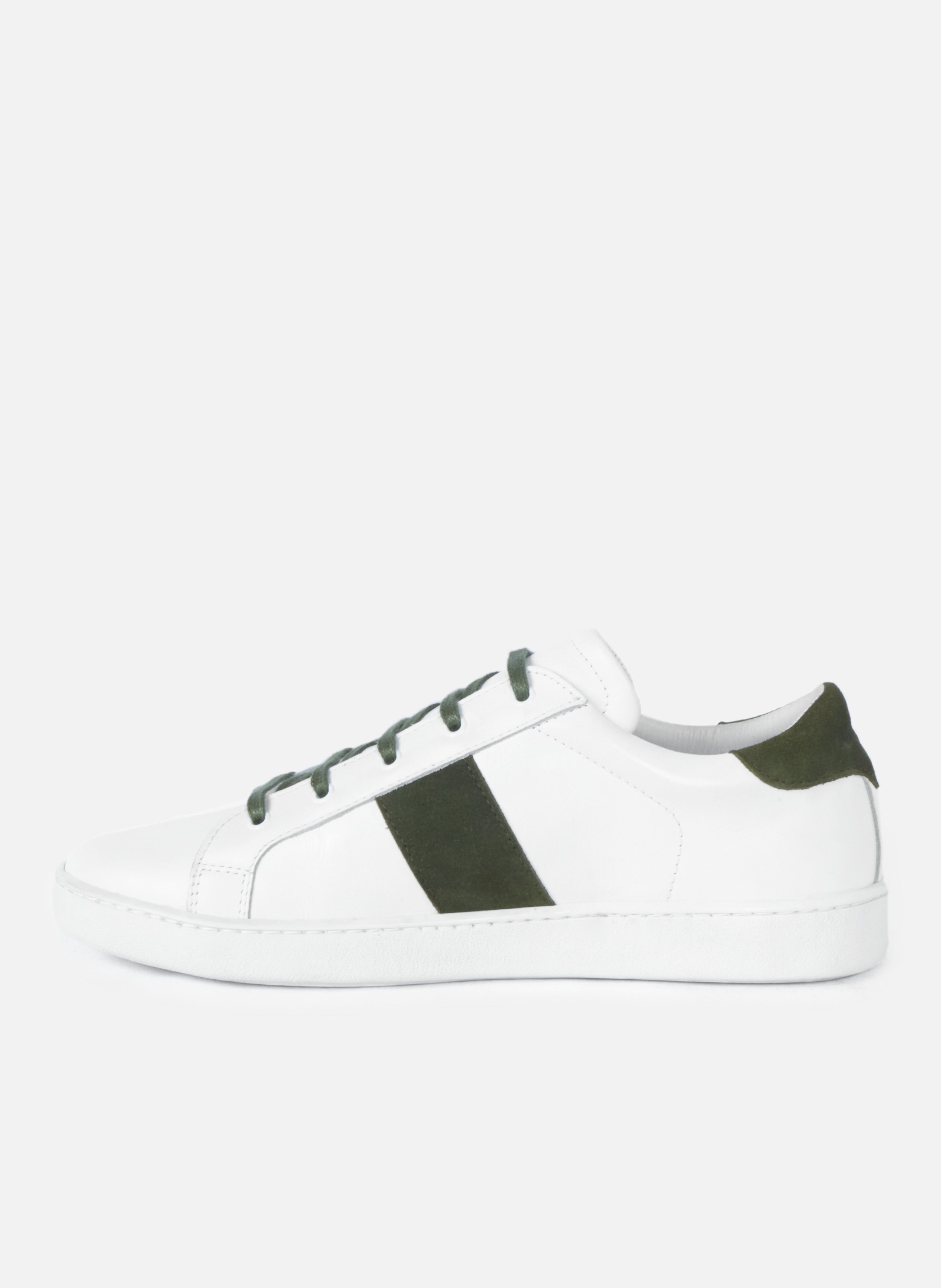 Tennis lacet arthur cuir lisse JULES & JENN Vert