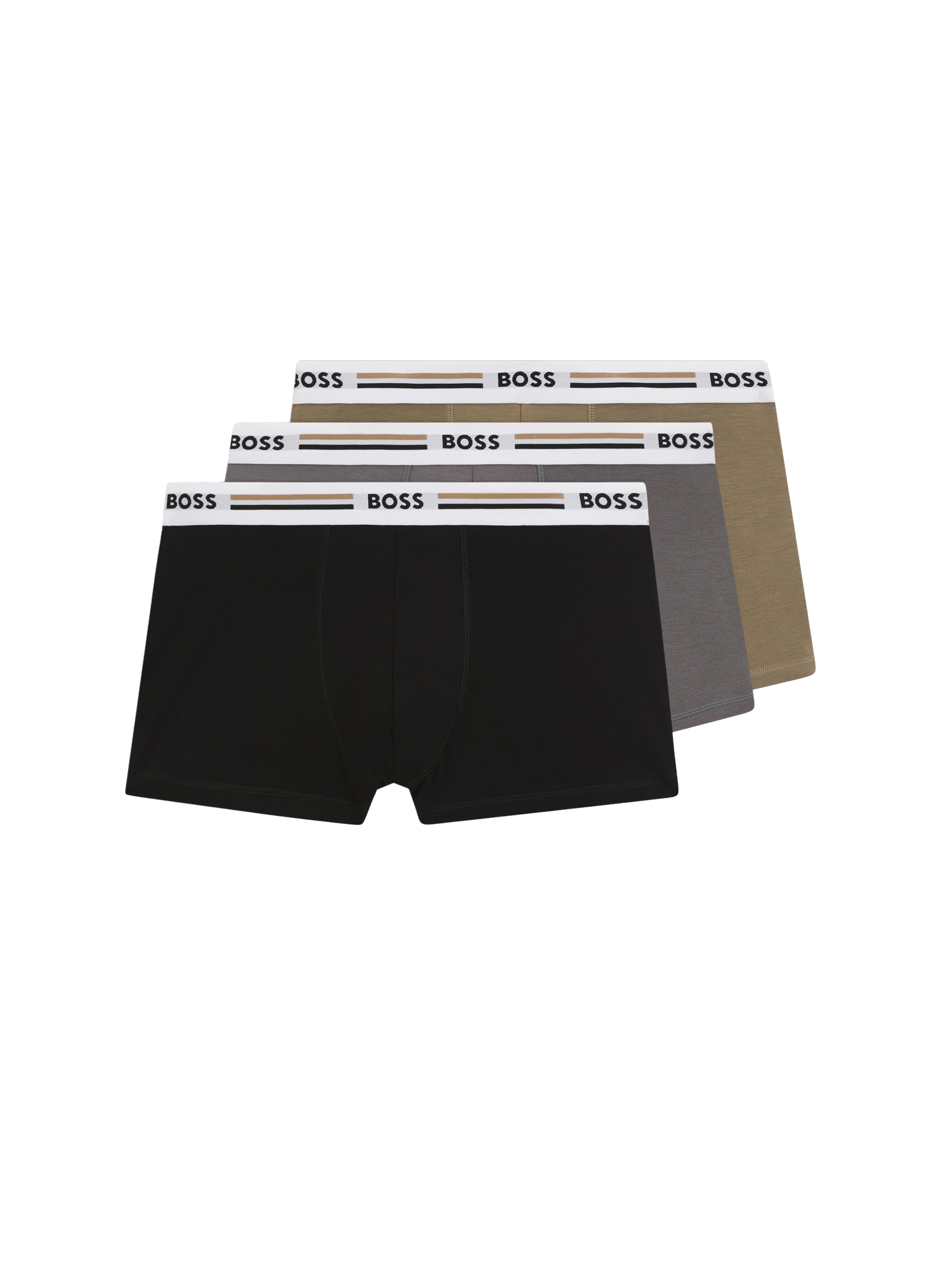 Lot de 3 boxers en coton mélangé BOSS Multicolore
