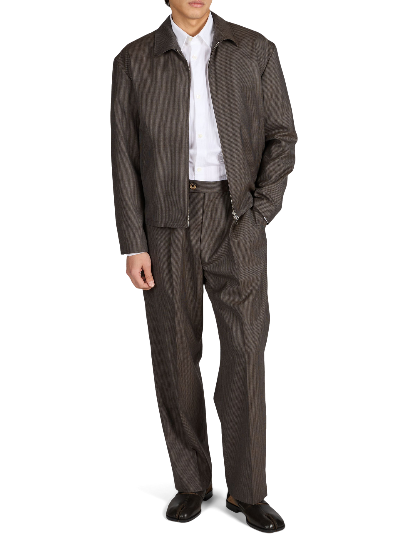 Check wool Trousers ANNARR Brown