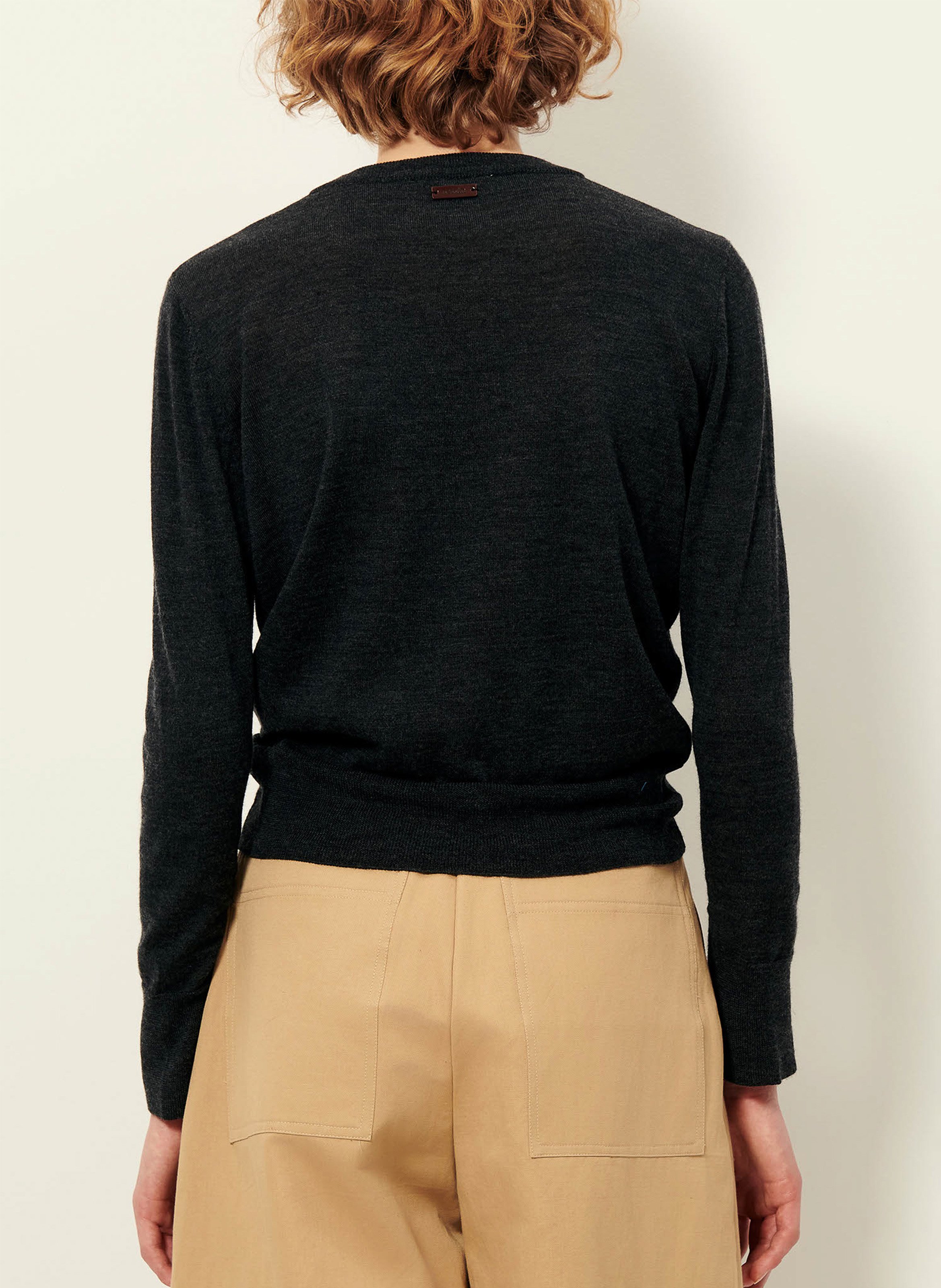 Pull col rond en laine teshima SESSUN Gris