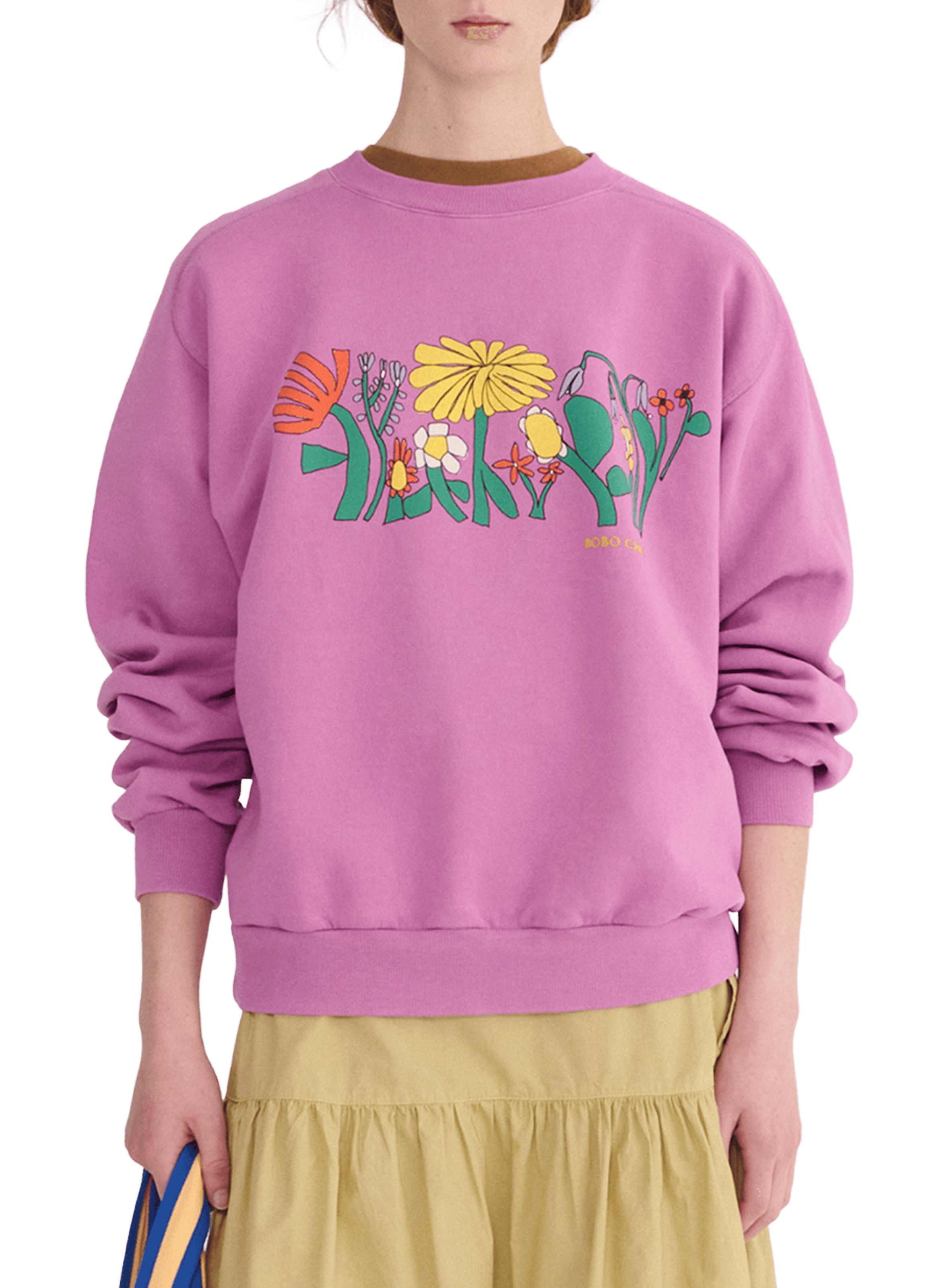 Sweat imprimé en coton BOBO CHOSES Violet