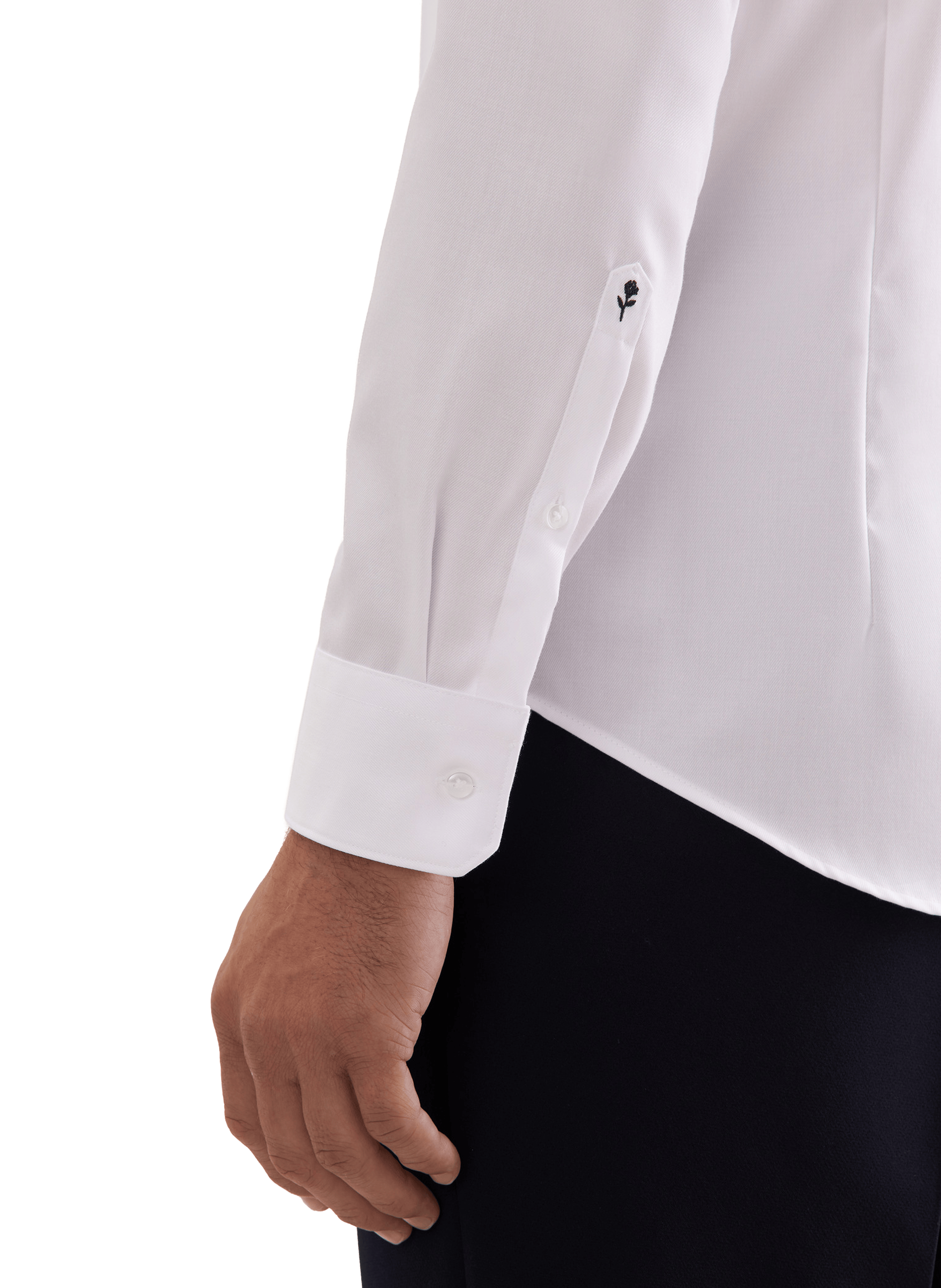 Chemise slim en coton SEIDENSTICKER Blanc