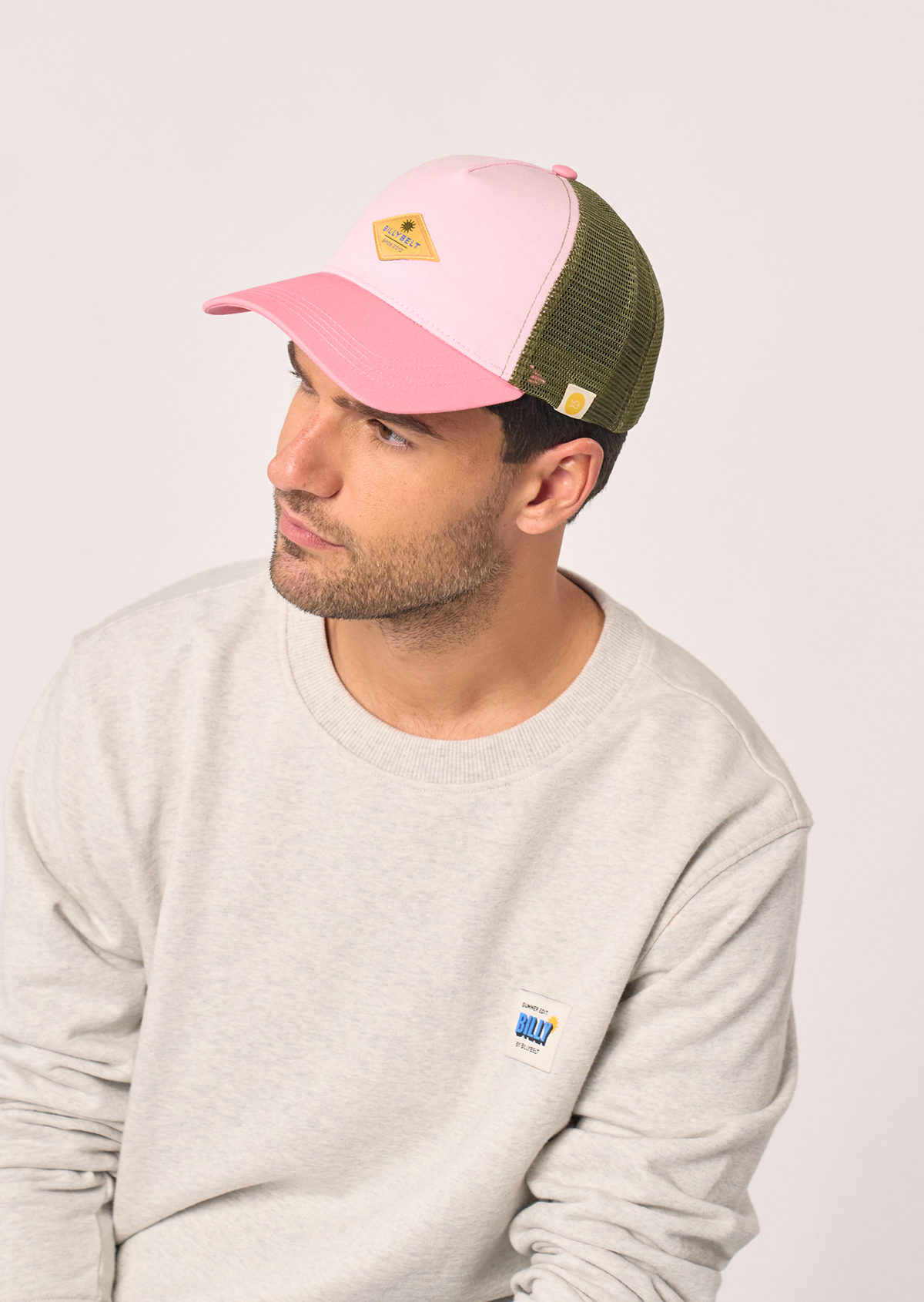 Casquette en coton trucker BILLYBELT Rose