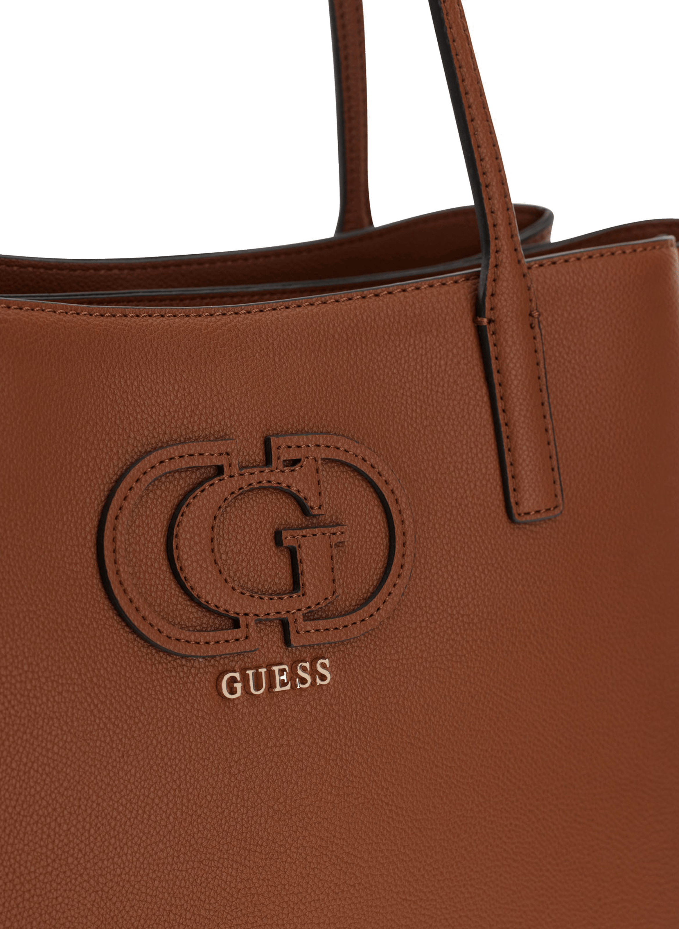 Borsa a tracolla Isola con logo GUESS Marrone