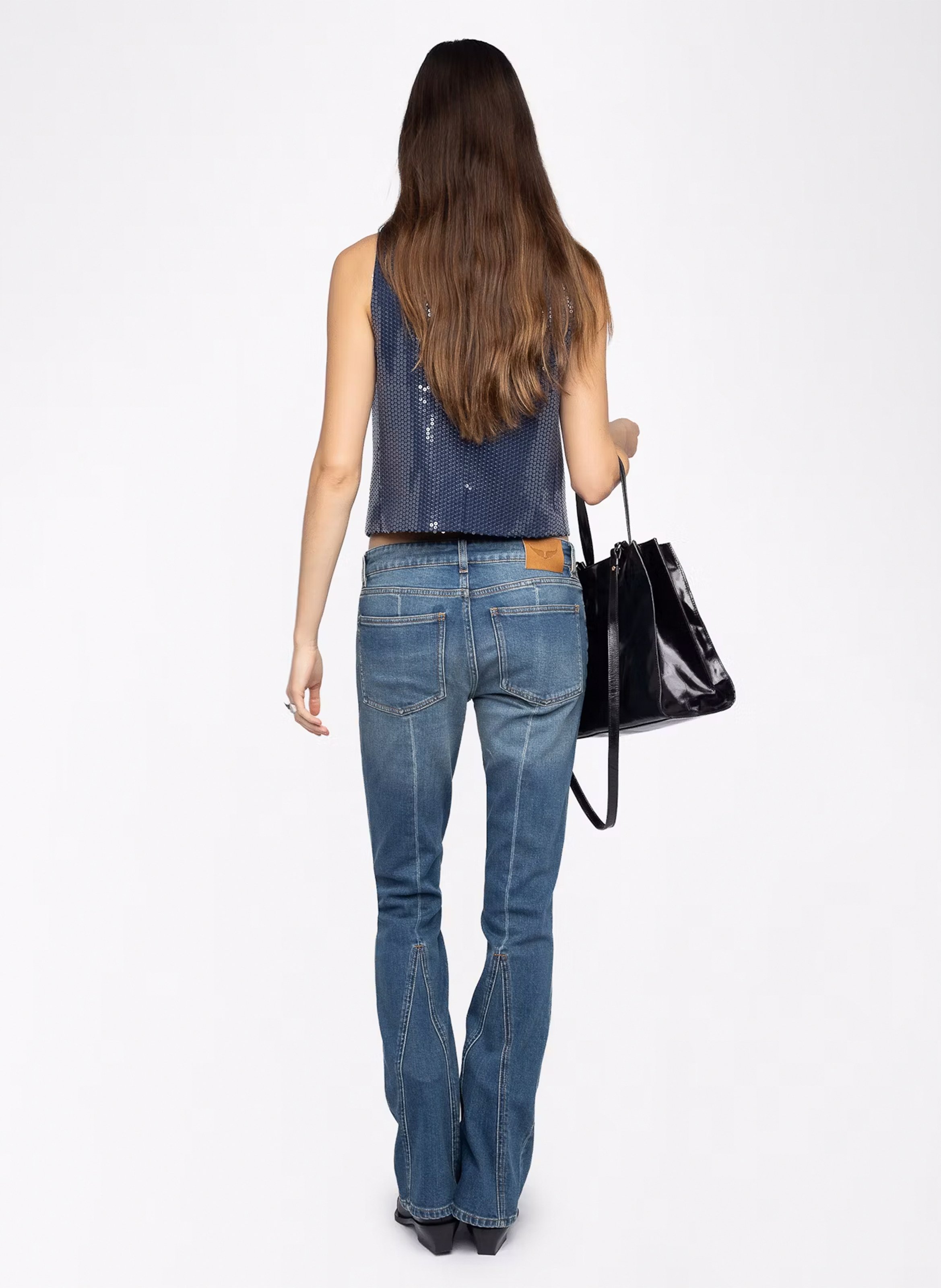 Gilet droit col v à sequins emaux ZADIG&VOLTAIRE Bleu