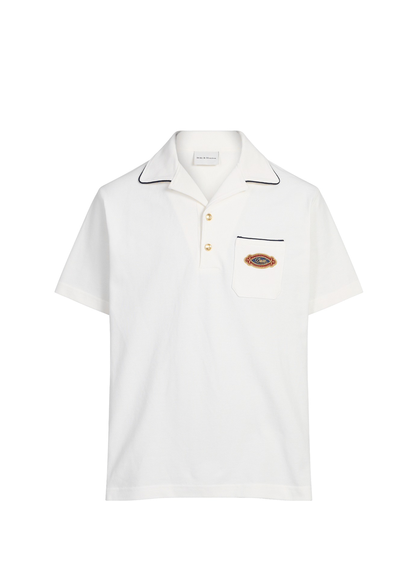 Polo à manches courtes en coton piqué DROLE DE MONSIEUR Beige