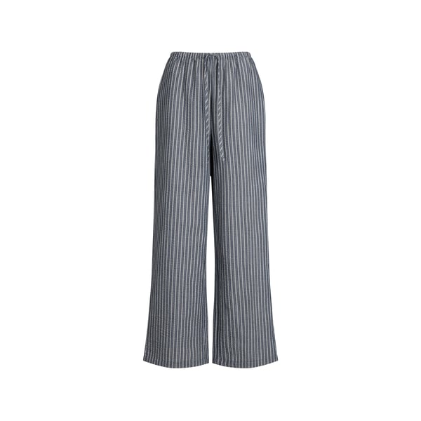 Pantalon droit à rayures en coton Pantalon droit à rayures en coton