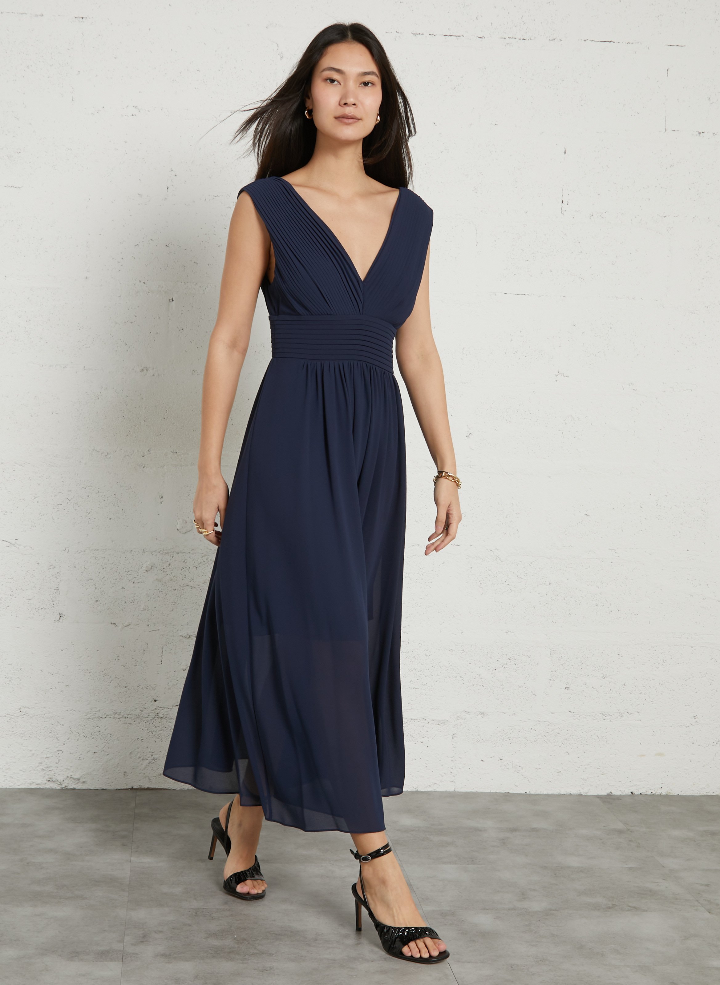 Robe longue col v becca MAISON 123 Violet