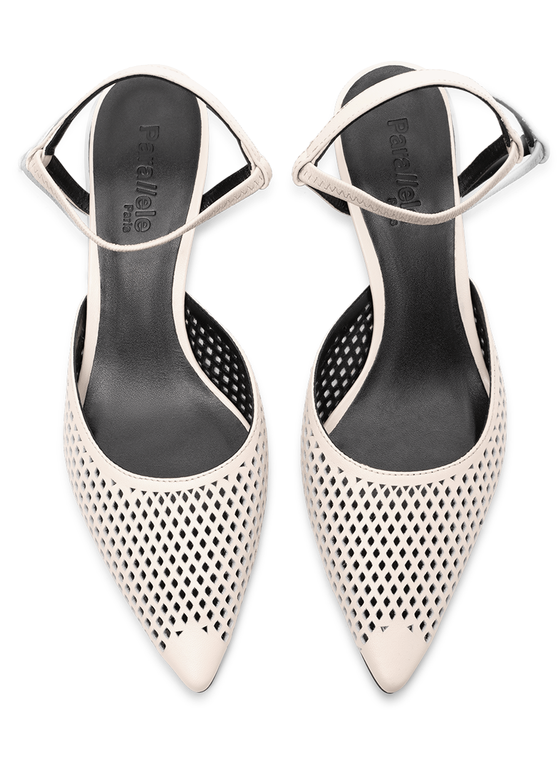 Sling back loro en nappa perfo PARALLELE Blanc