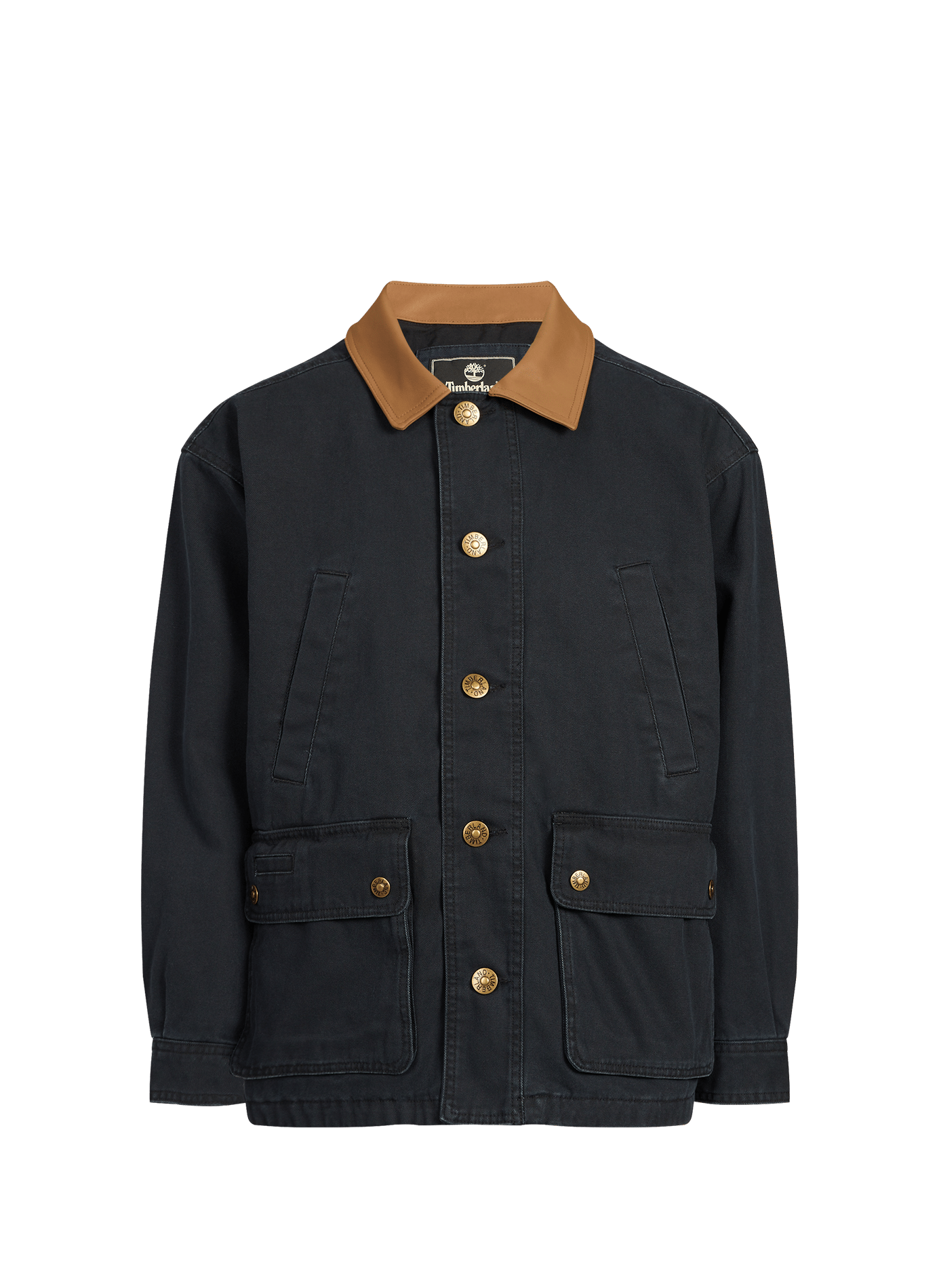 Blouson à col contrastant en coton TIMBERLAND Noir