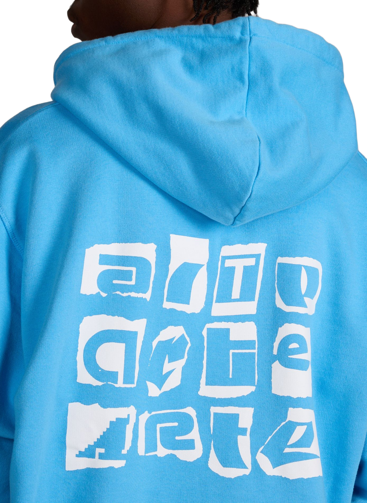 Hooded sweatshirt with logo print on the back in cotton ARTE ANTWERP Blue