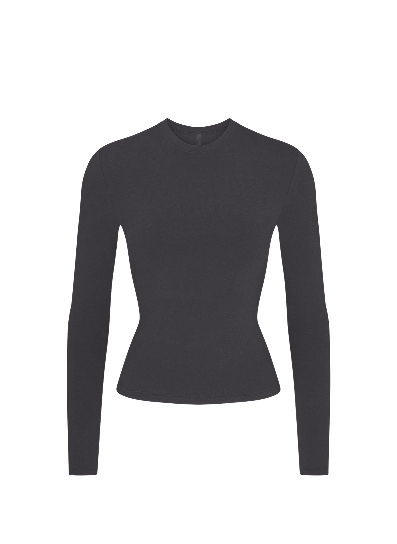 T-shirt manches longues à col rond en coton mélangé SKIMS Black