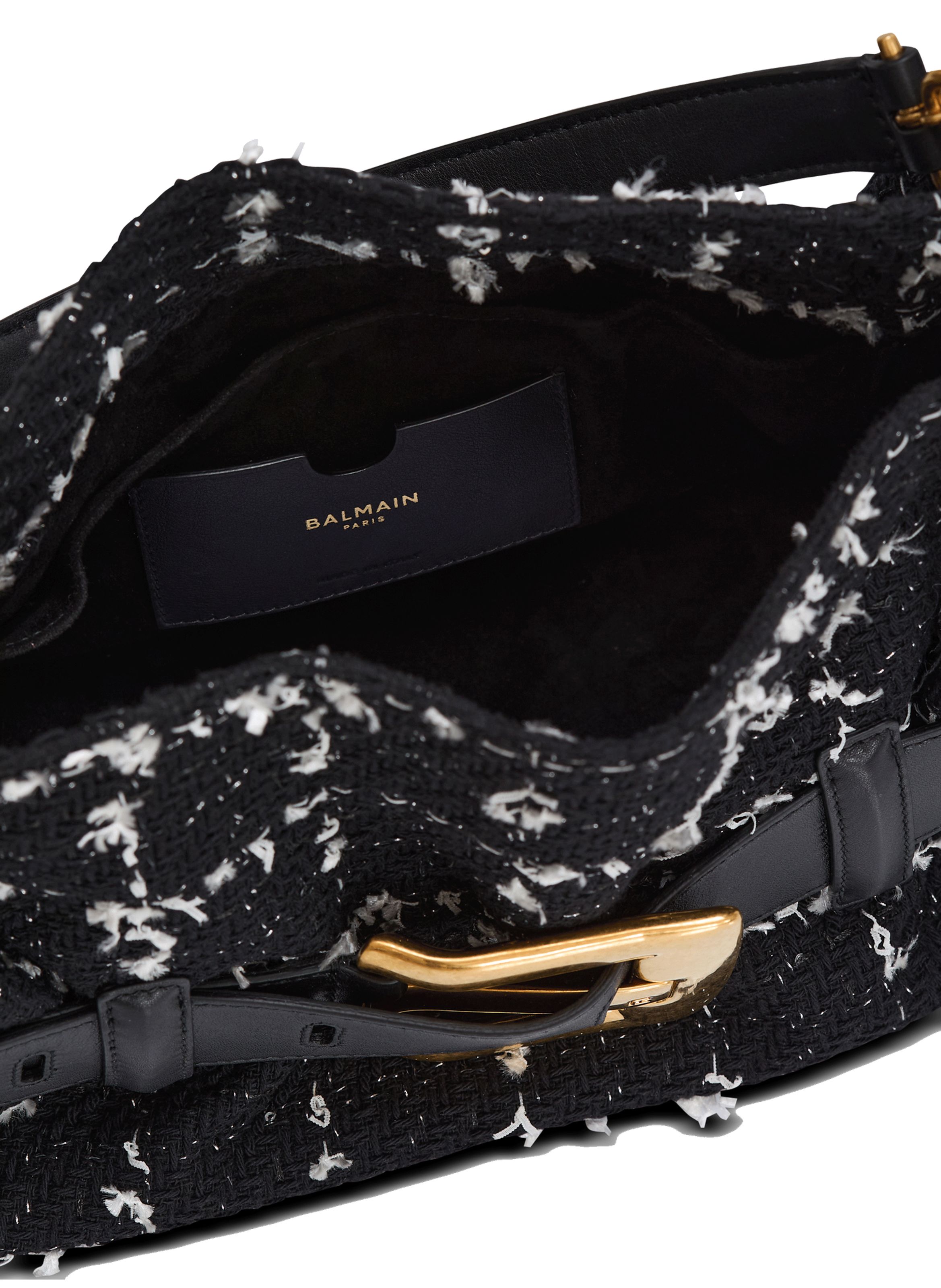 Sac anthem medium en tweed BALMAIN Noir