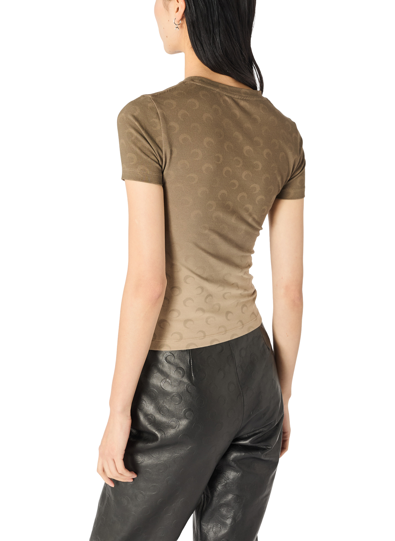 T-shirt coupe baby moon délavé MARINE SERRE Beige