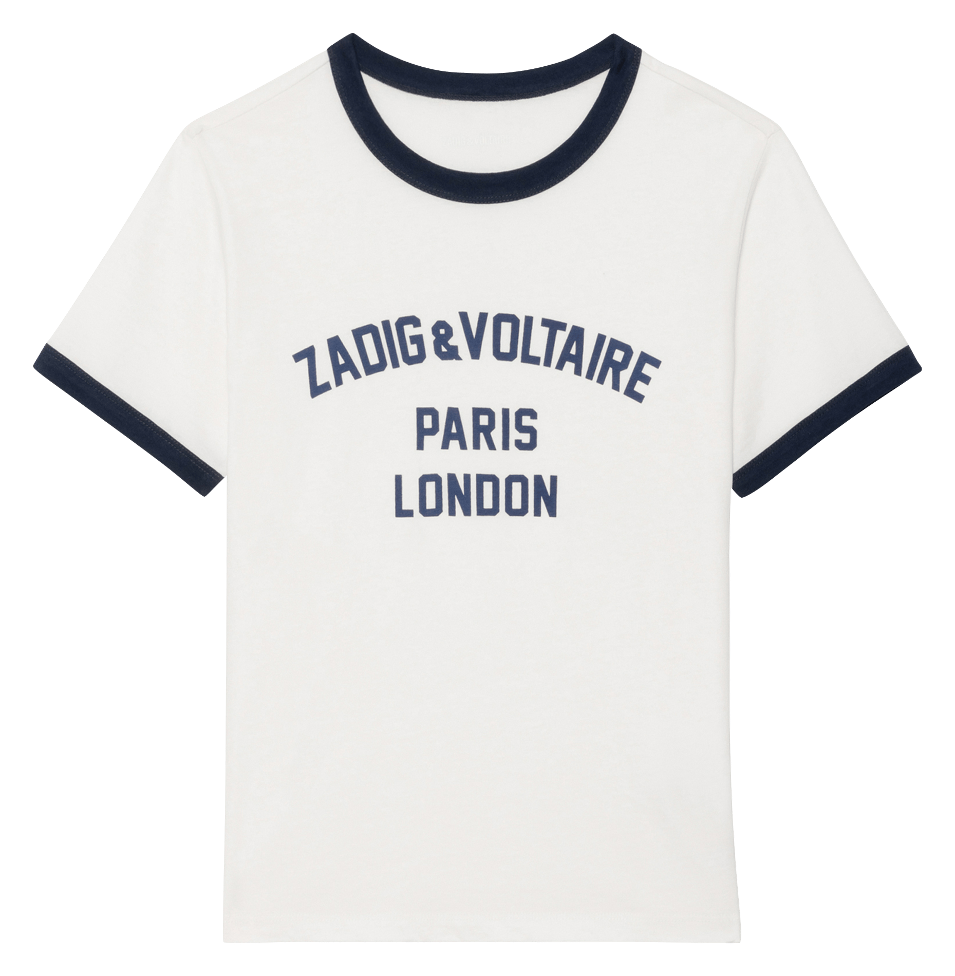 Tee-shirt droit col rond imprimé en coton bio woos ZADIG&VOLTAIRE White