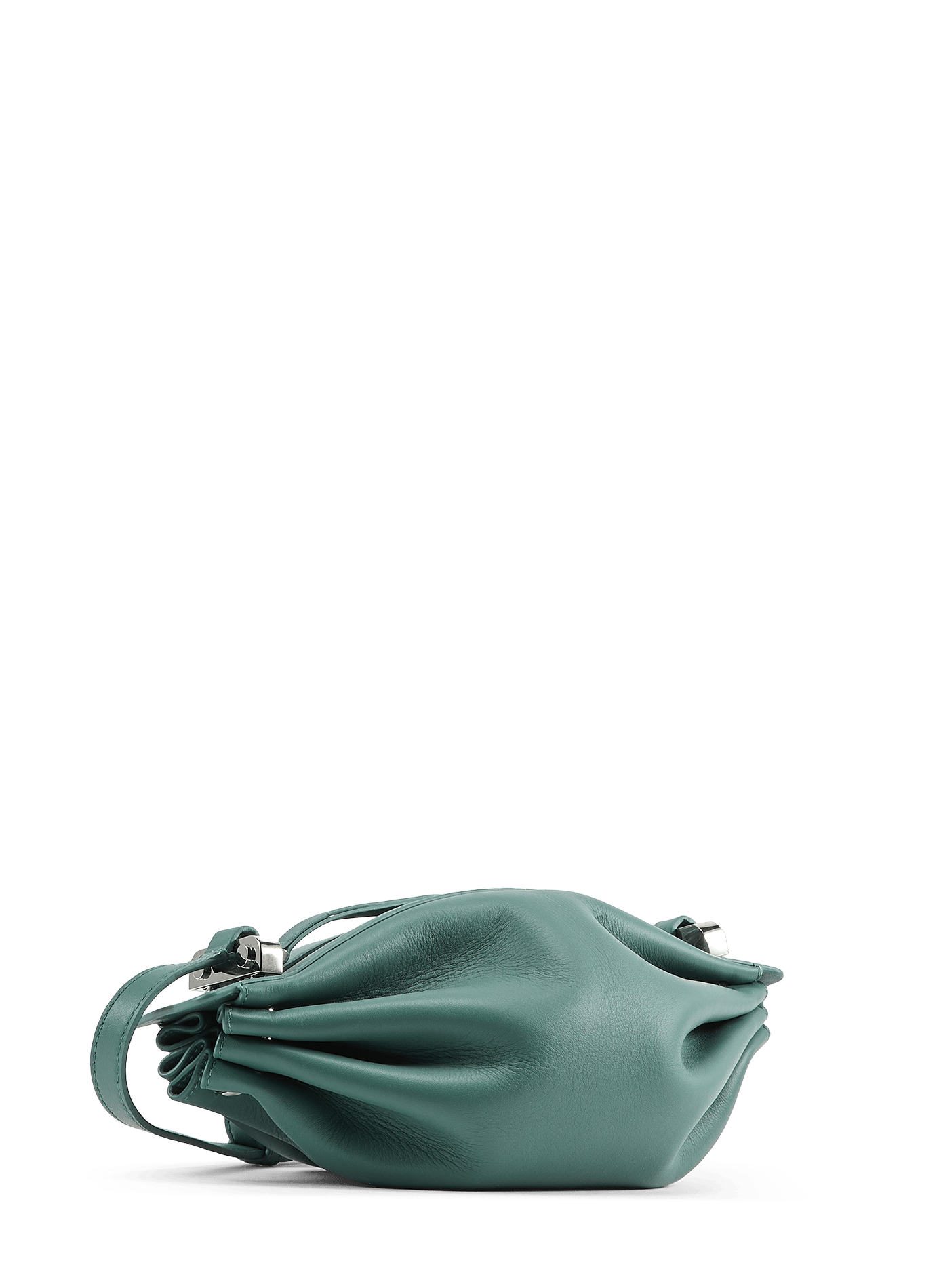 Schultertasche aus Leder BONASTRE Grun