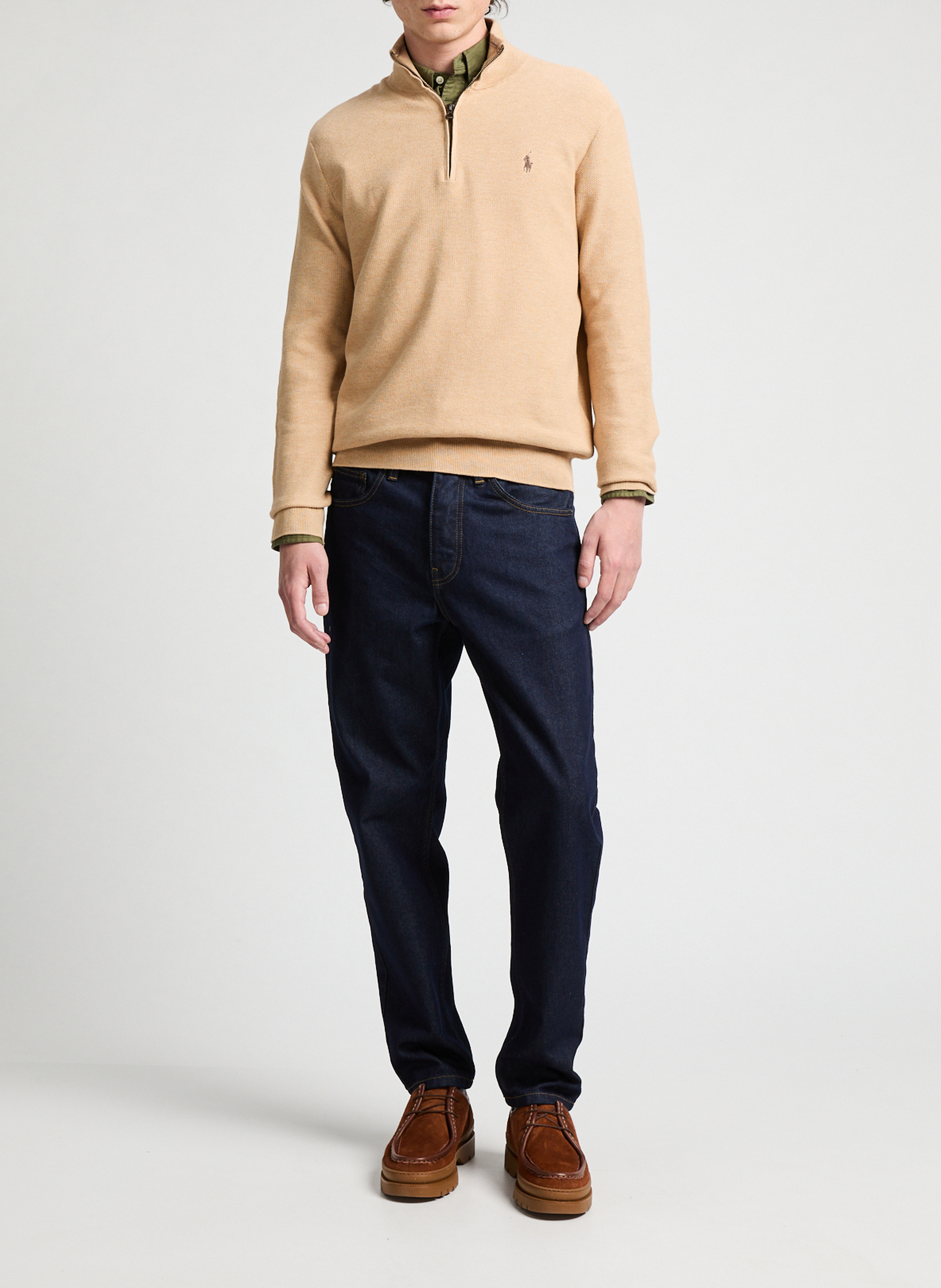 Pull en coton POLO RALPH LAUREN Marron
