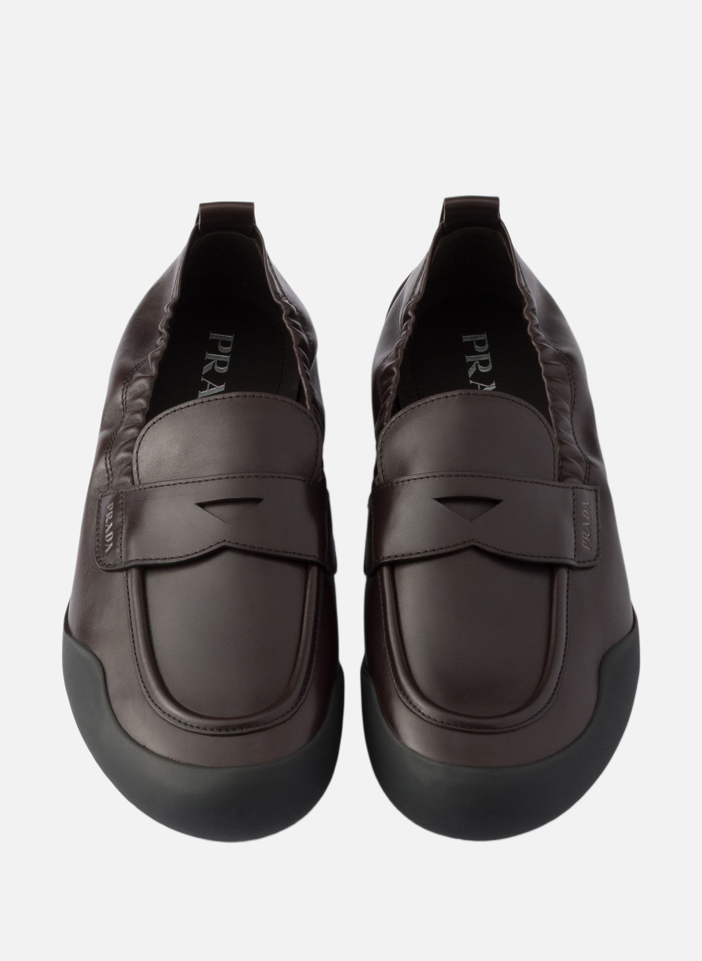 Mocassins speedrock en cuir PRADA Marron