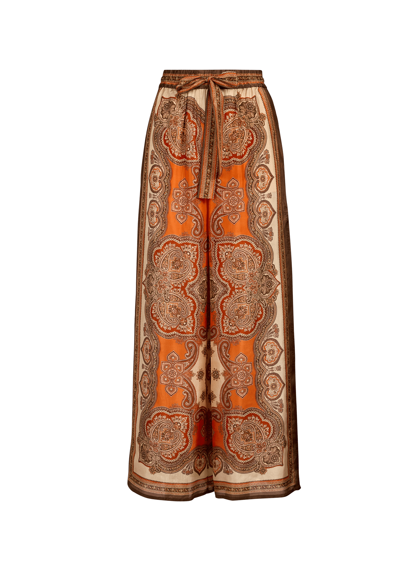 Flowy silk Mahon pants ZIMMERMANN Orange