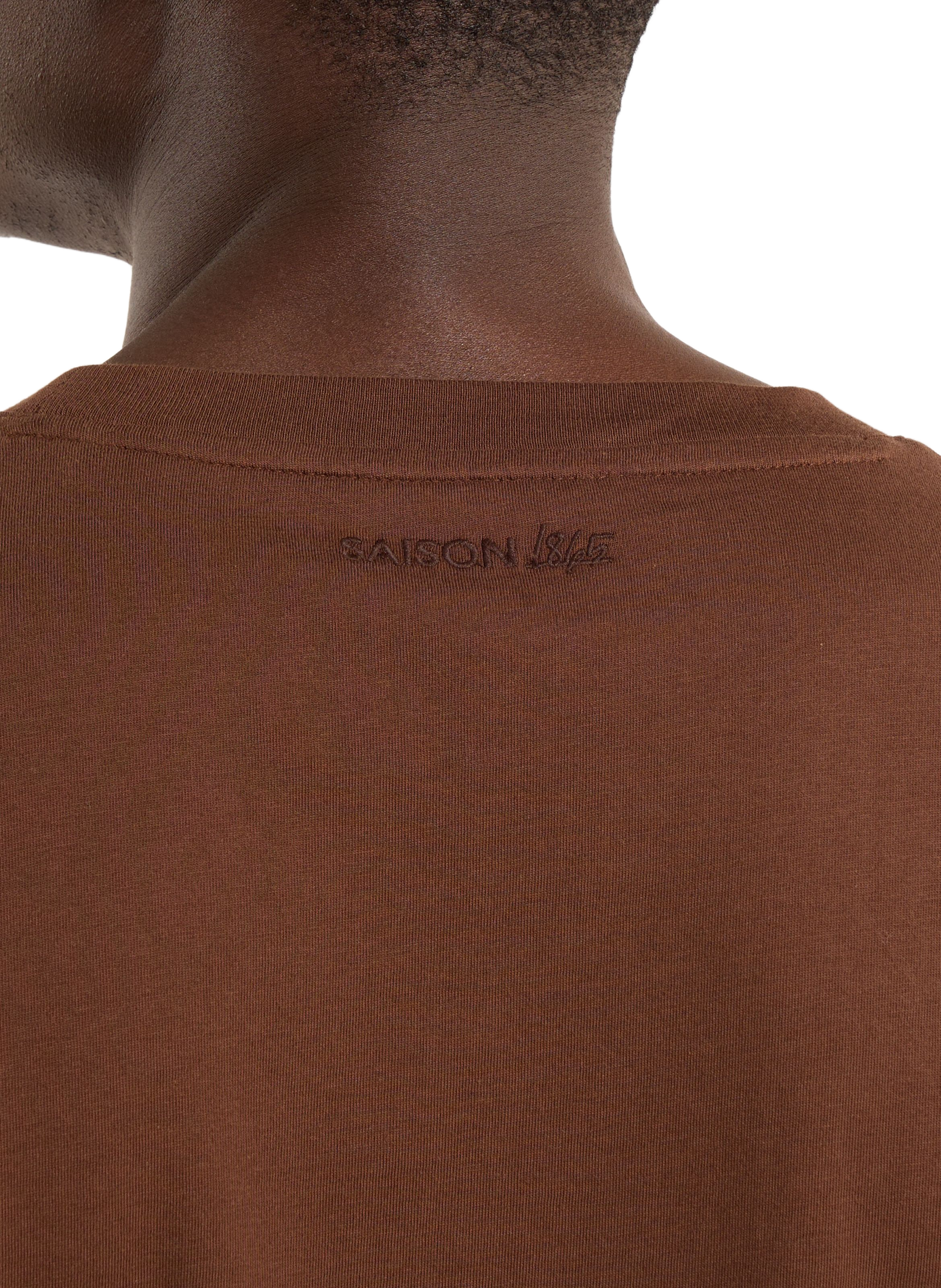 Rundhalsausschnitt T-Shirt Baff SAISON 1865 Braun