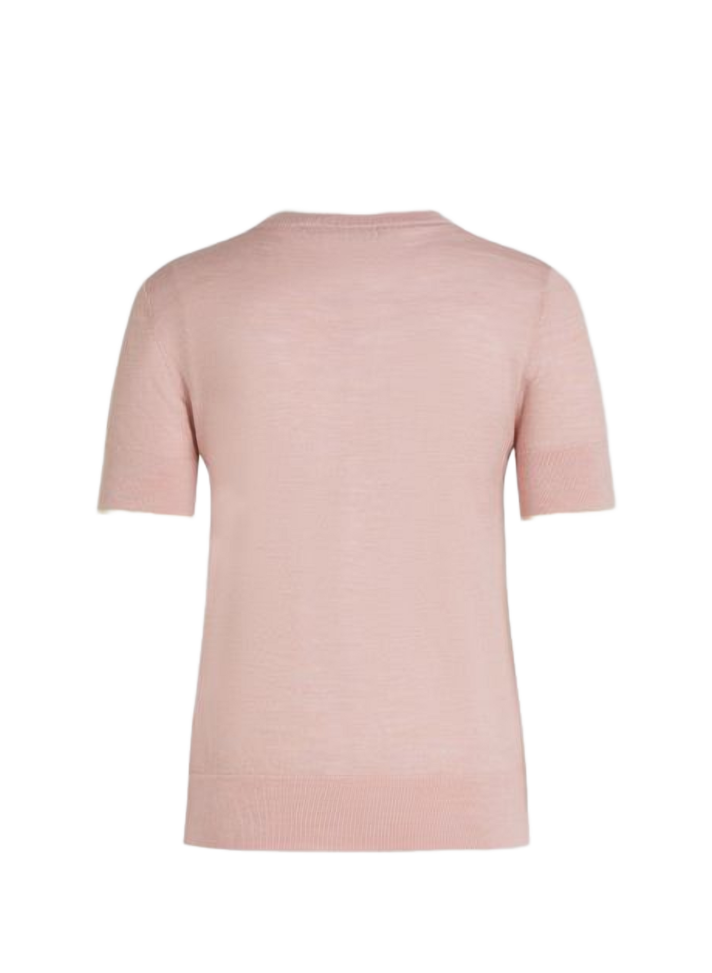Pull manches courtes en laine KARL LAGERFELD Rose