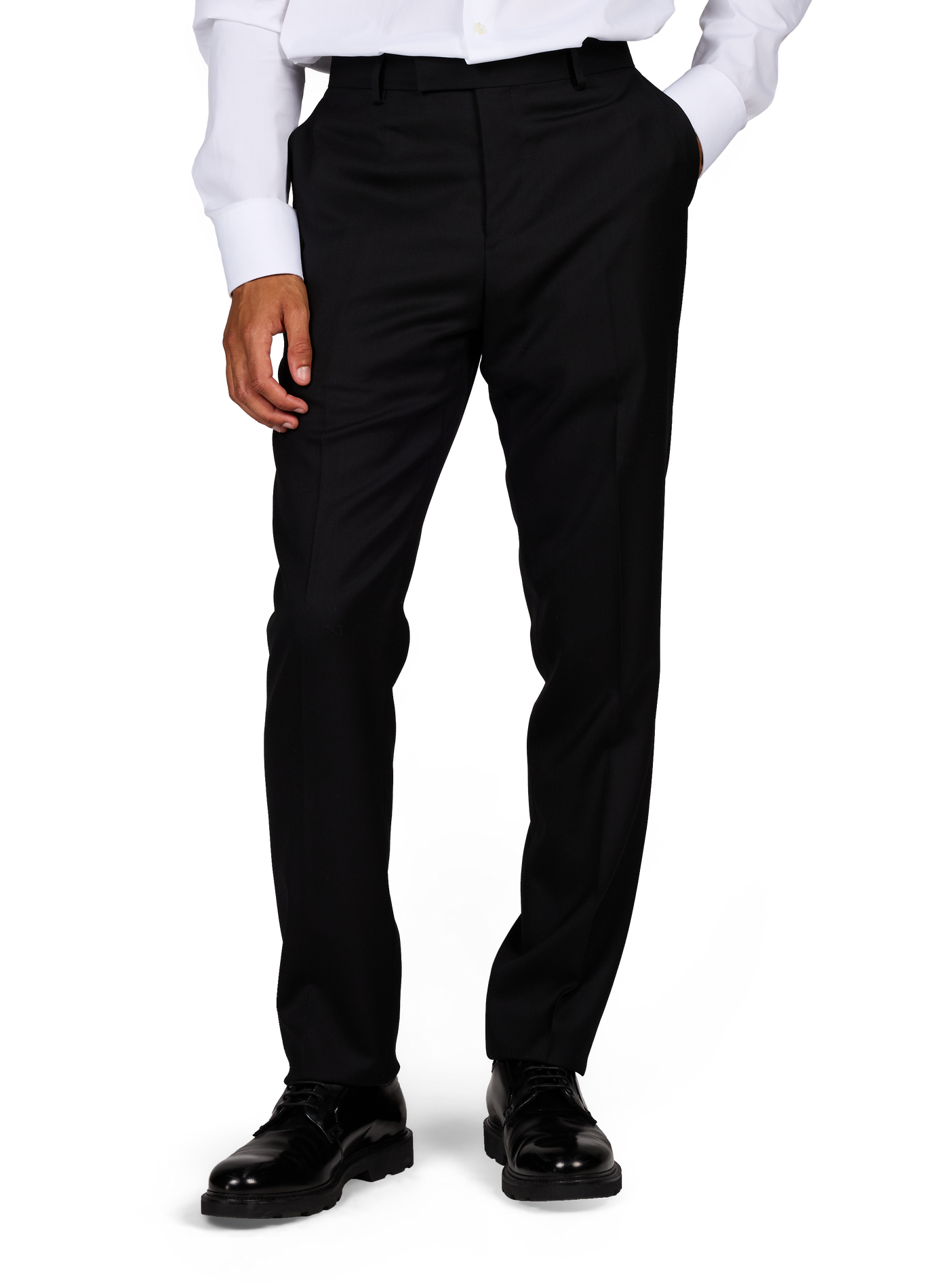Costume deux pièces uni en laine PAUL SMITH Noir