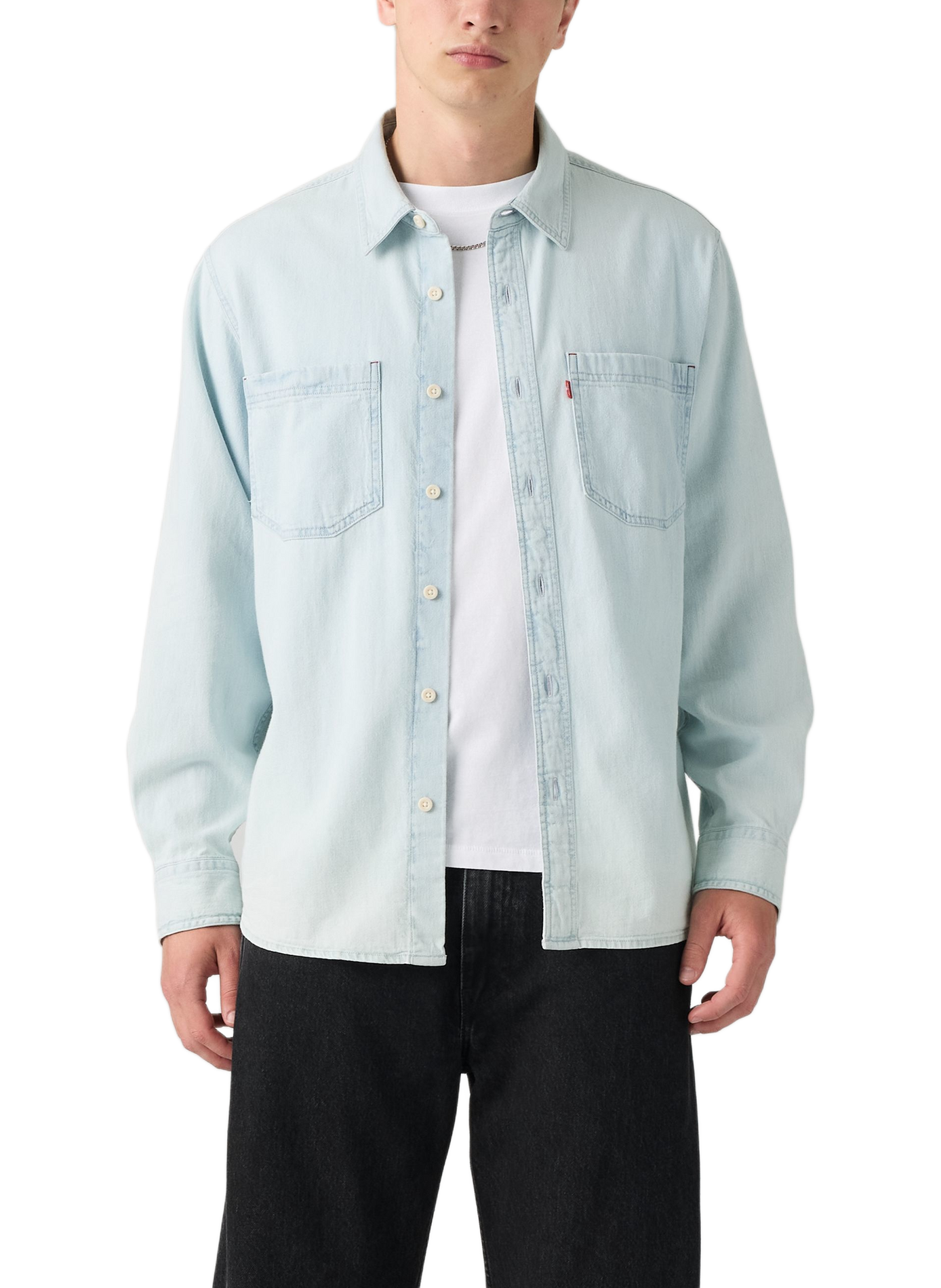 Straight denim shirt in cotton LEVI'S Blue