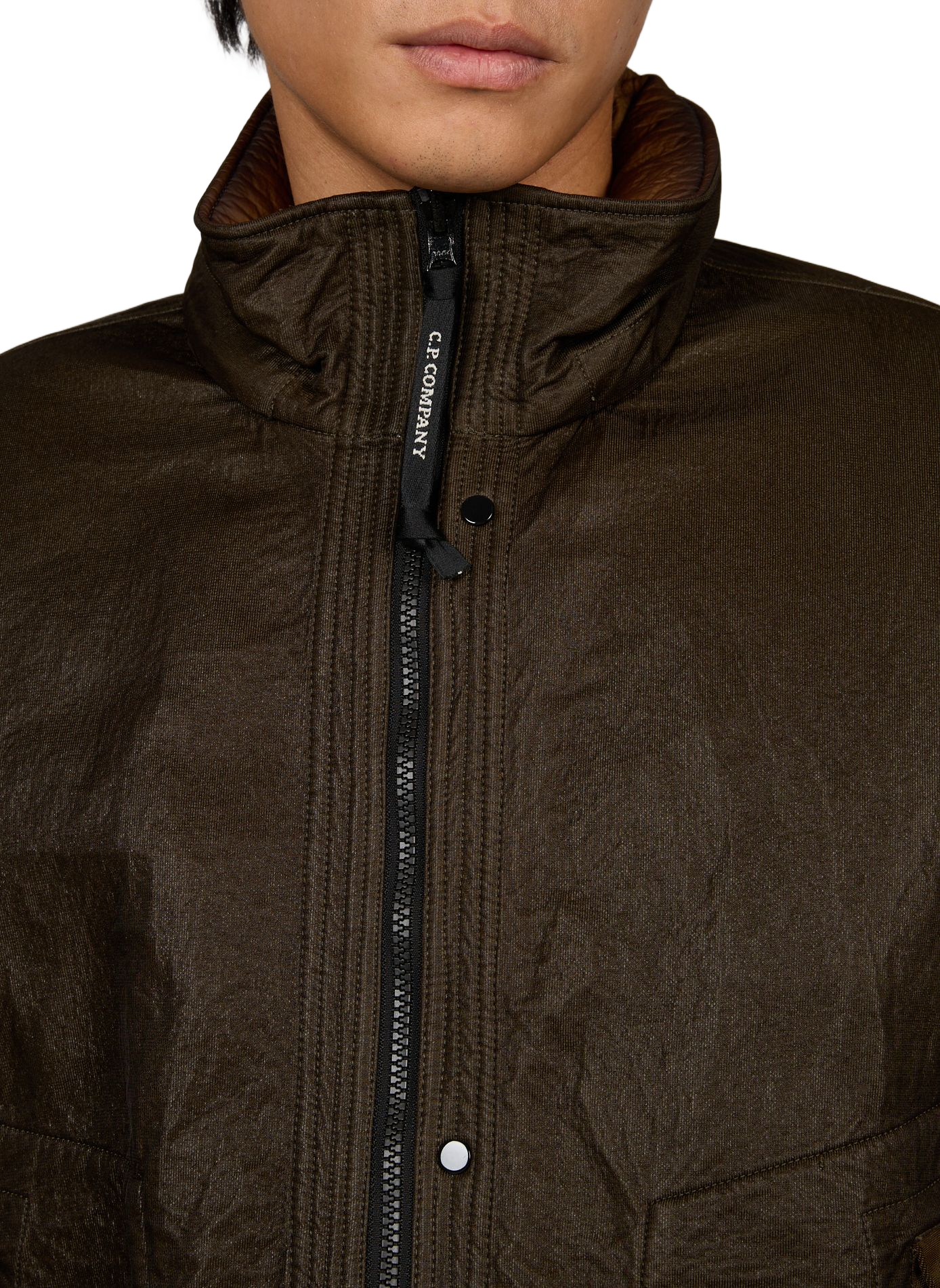 Blouson à capuche réversible CP COMPANY Kaki