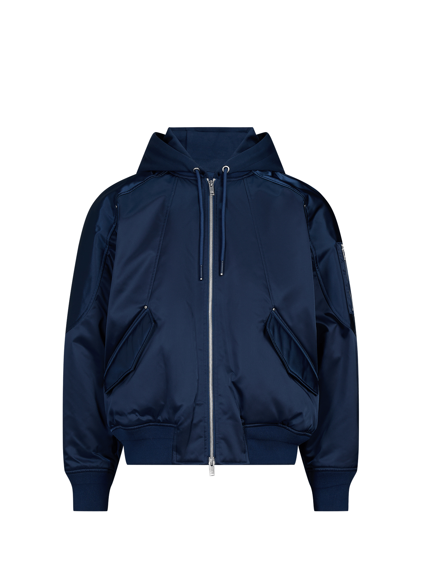 Zip-up jacket with removable hood MOOSE KNUCKLES Blue