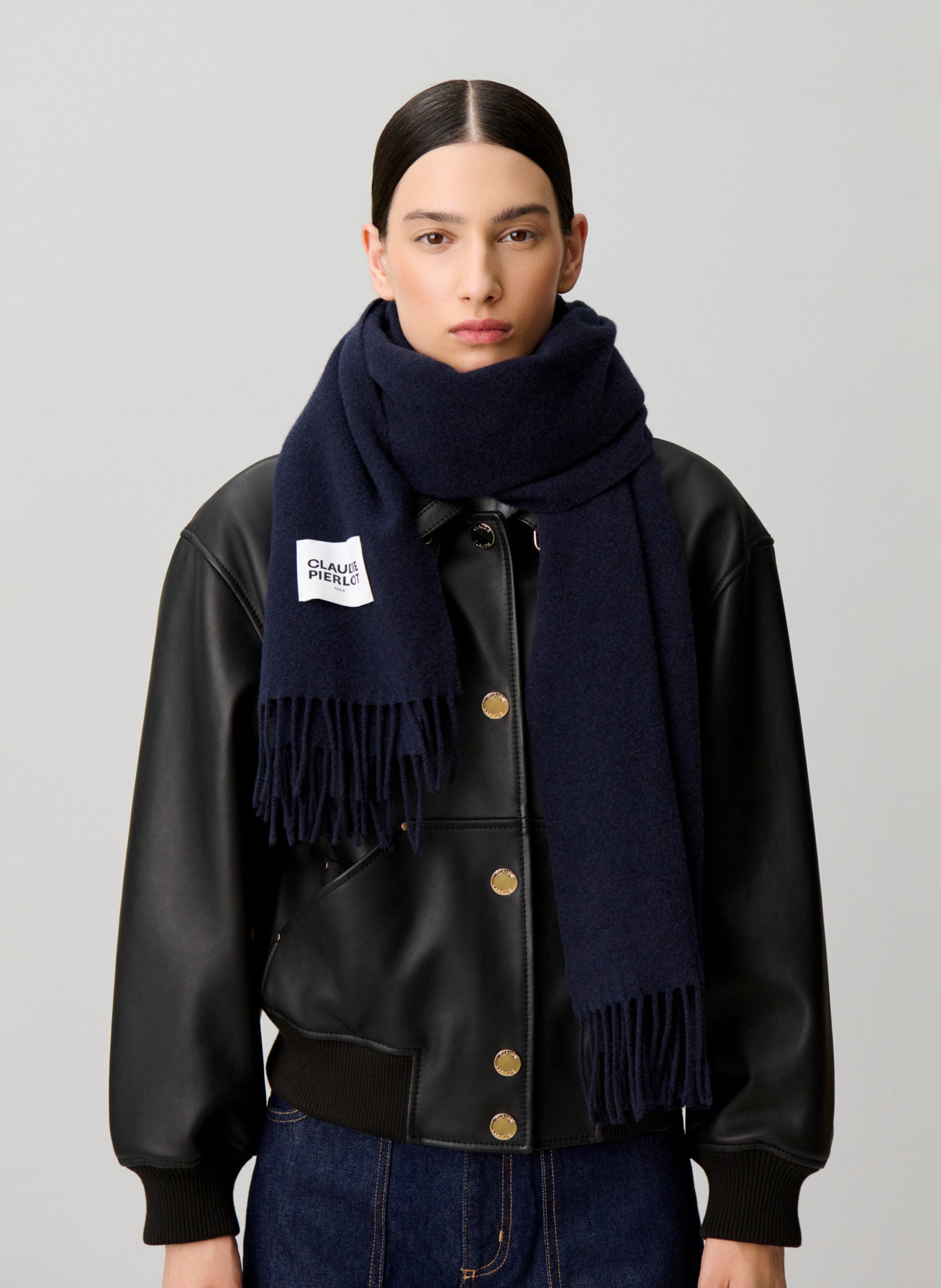 Echarpe en laine CLAUDIE PIERLOT Bleu