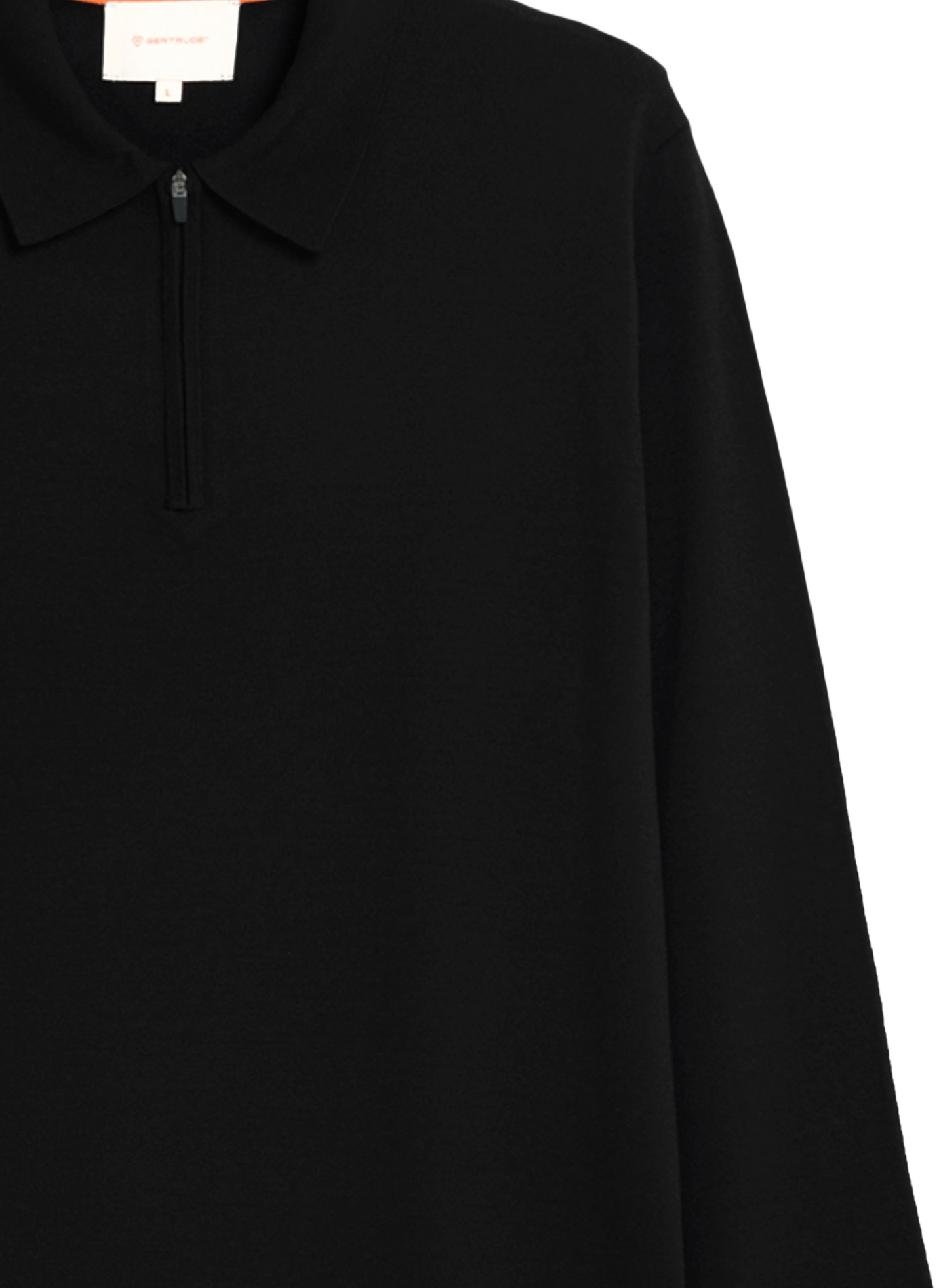 Polo à col zippé en maille  GERTRUDE Black