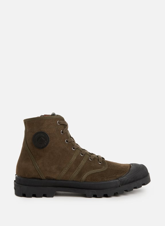 Green Authentique suede ankle boots