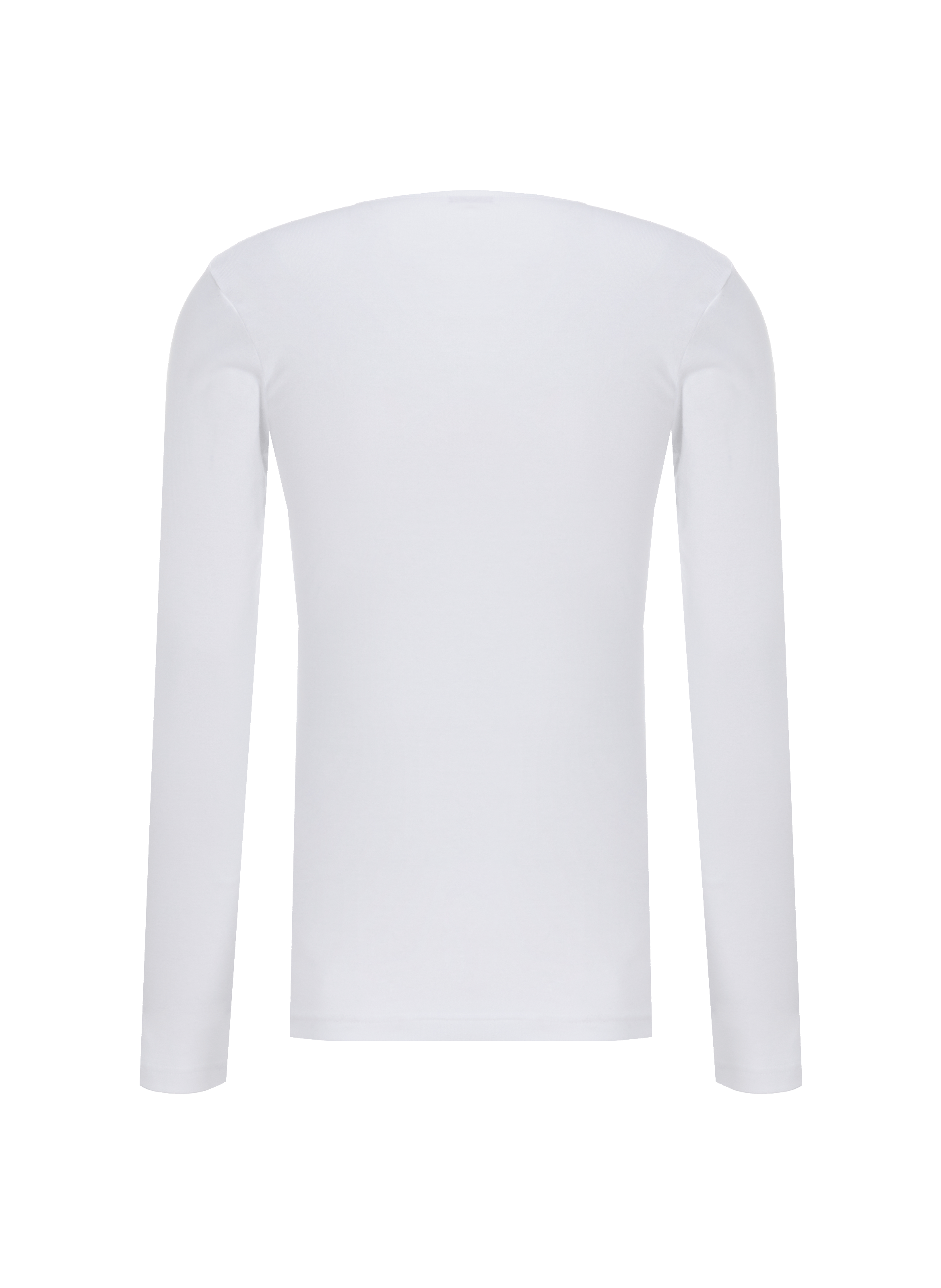 Long-sleeved cotton polo shirt EMINENCE White
