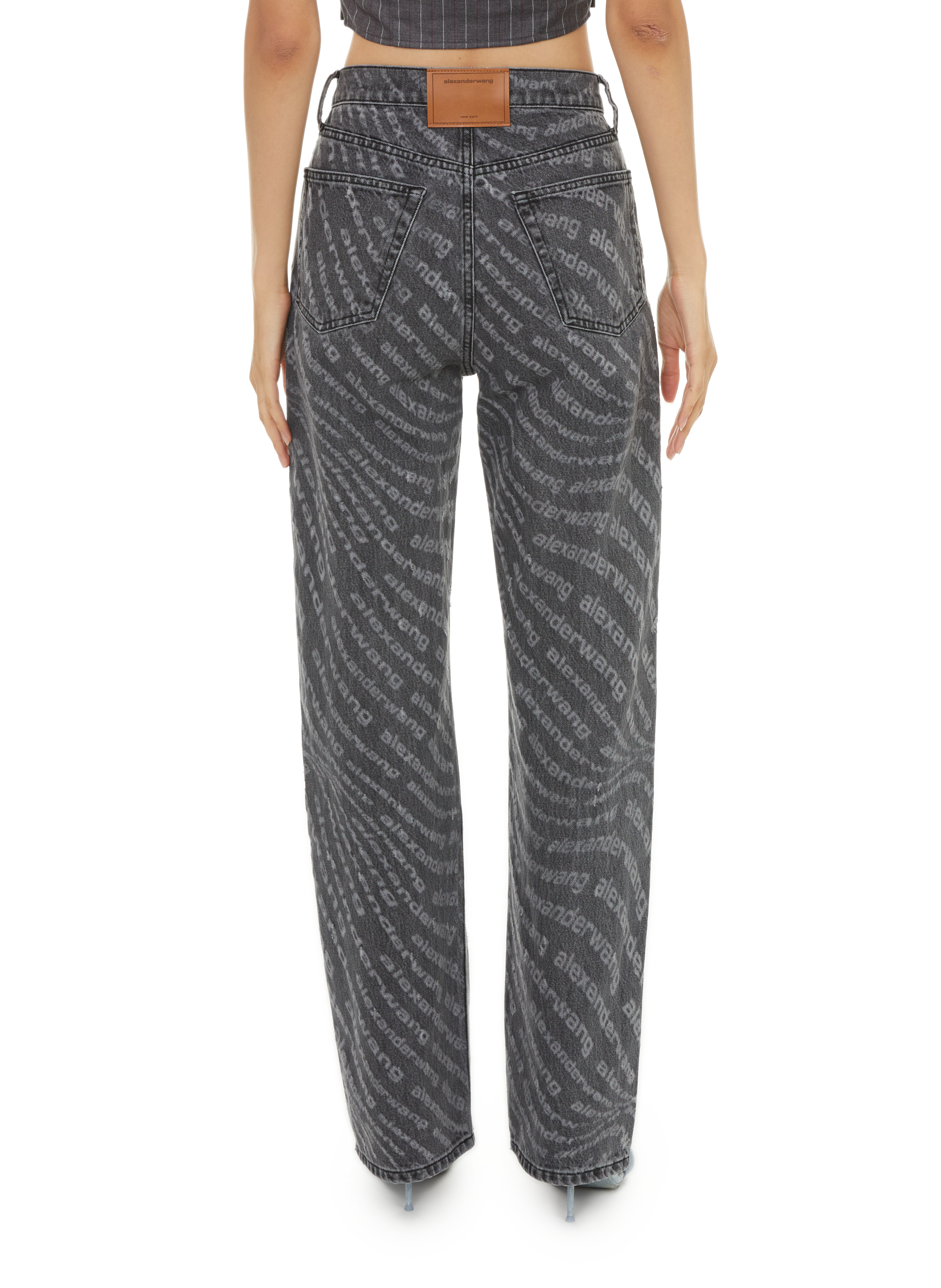 Top corset à rayures MIAOU Gris