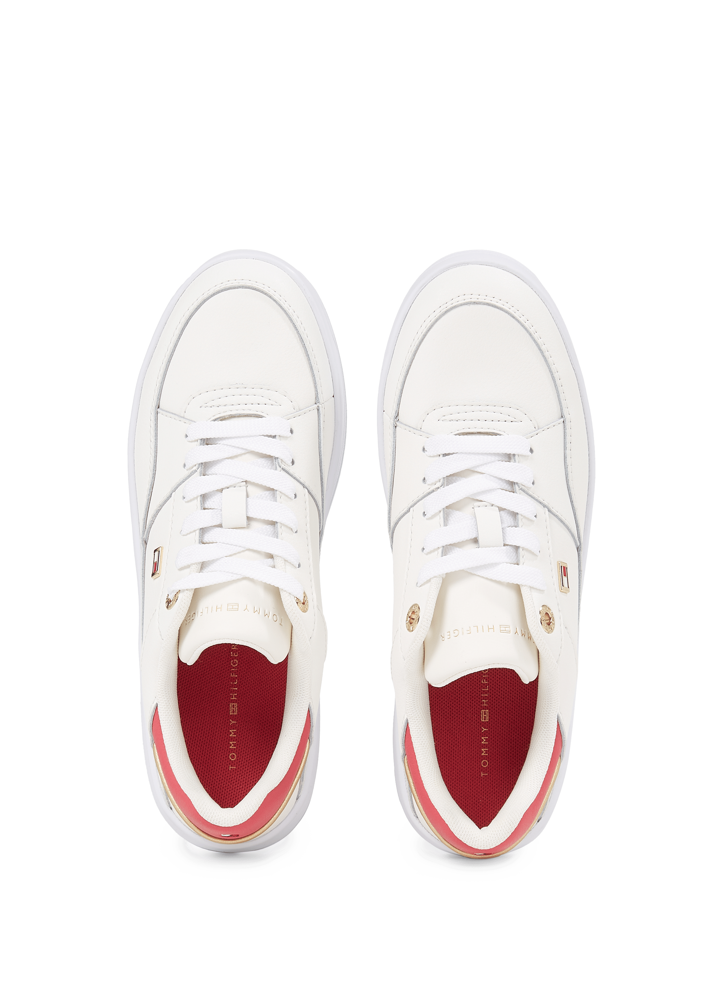 Baskets en cuir  TOMMY HILFIGER Blanc