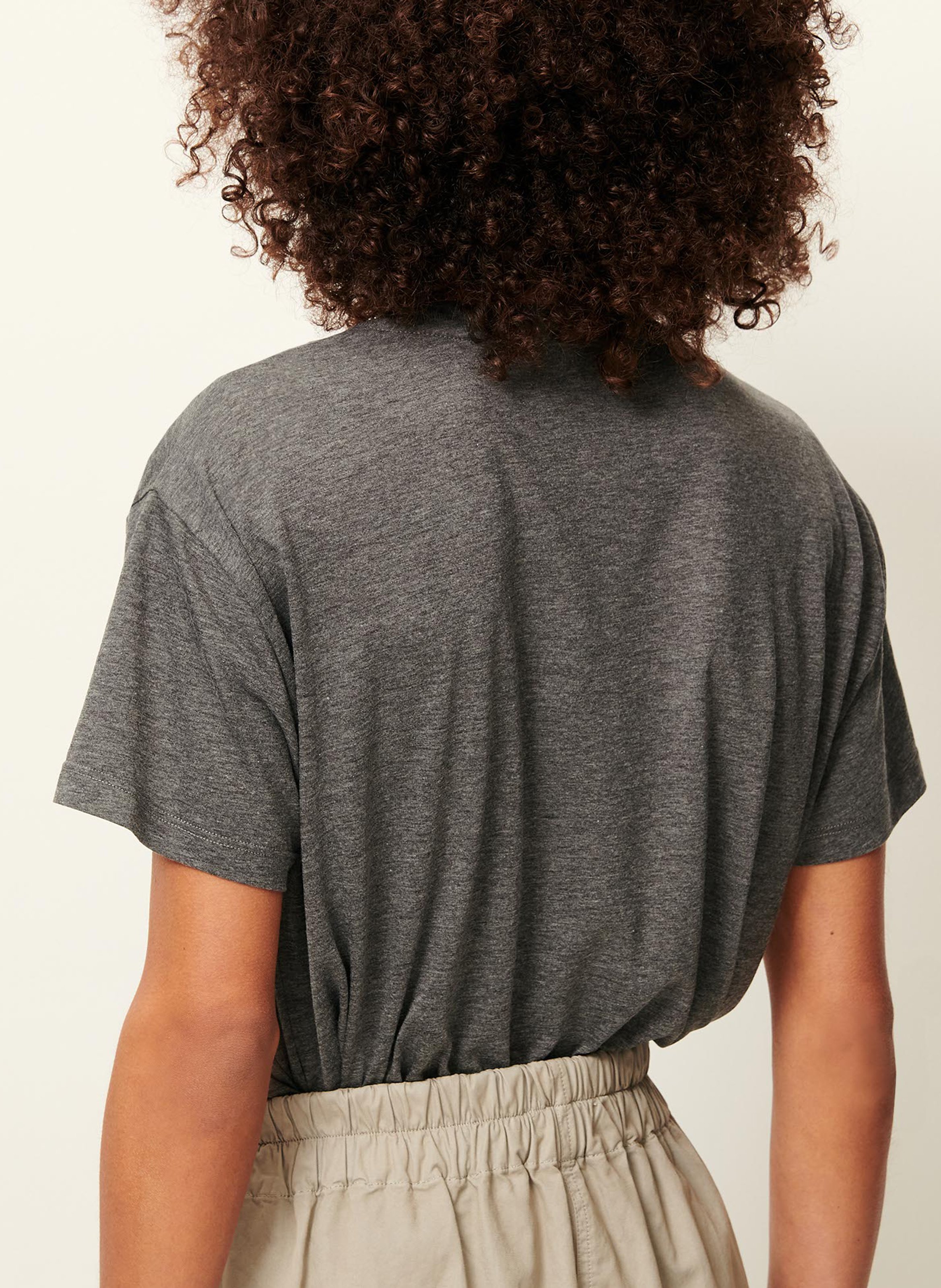 Tee-shirt ample col rond fluide too SESSUN Gris