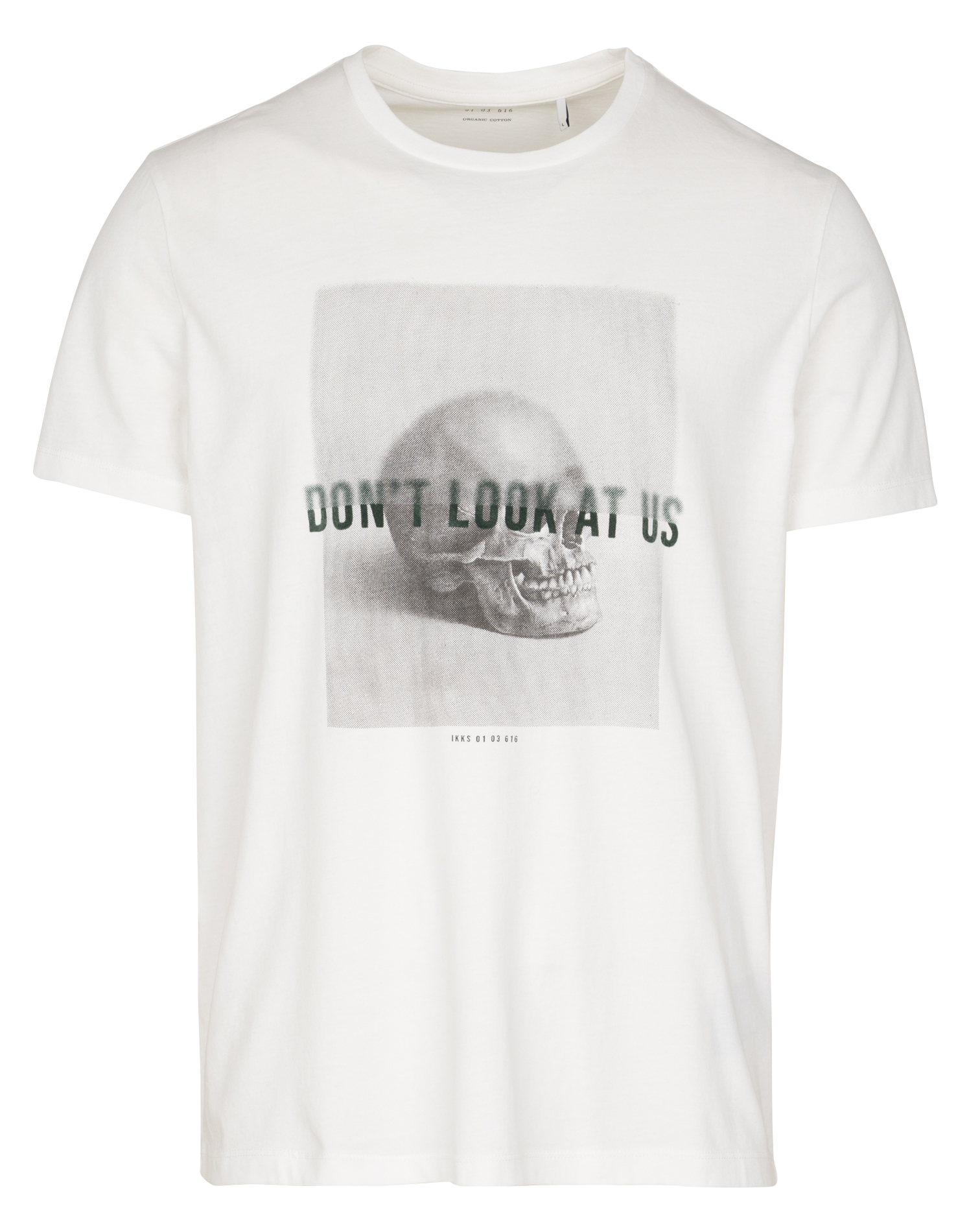 Tee-shirt droit en coton imprimé IKKS Blanc