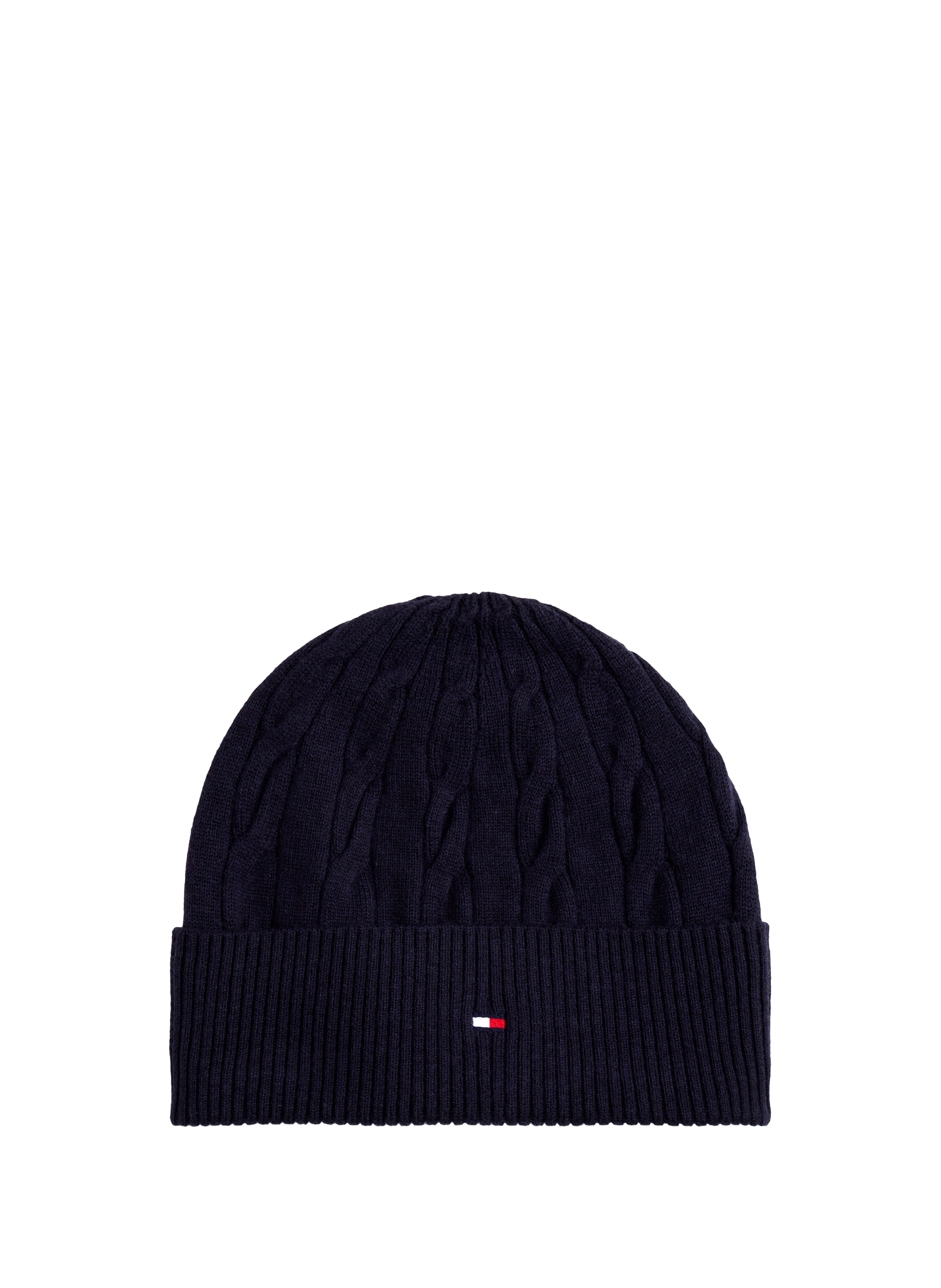 TOMMY HILFIGER Bonnet en laine et coton Bleu