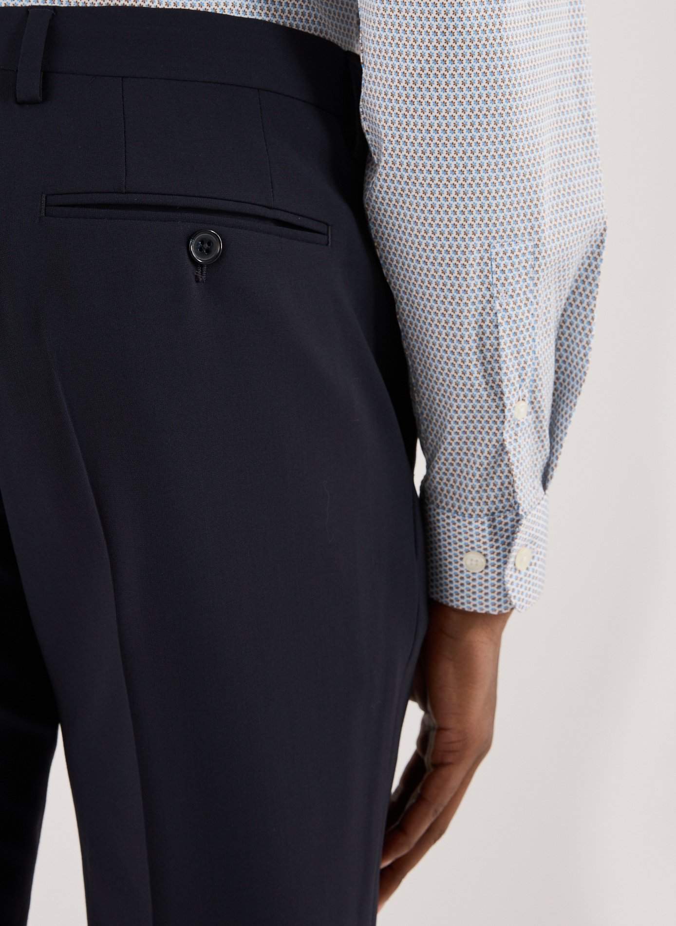 Bedford slim-fit cotton trousers AU PRINTEMPS PARIS Blue